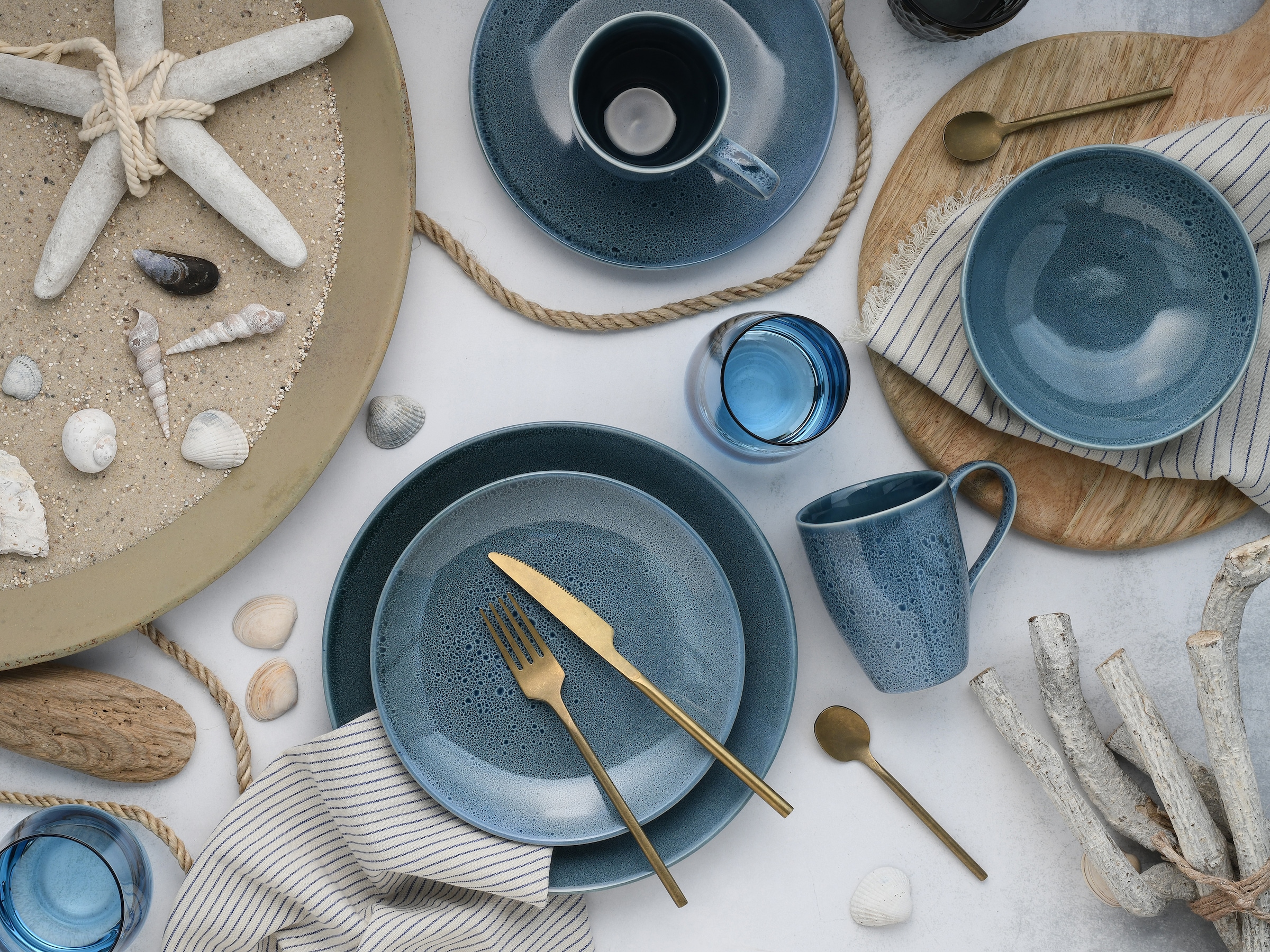 CreaTable Kombiservice »Reactive Nostalgic« Service, Jedes Stück ist ein Unikat, 16 Teile, für 4 Personen