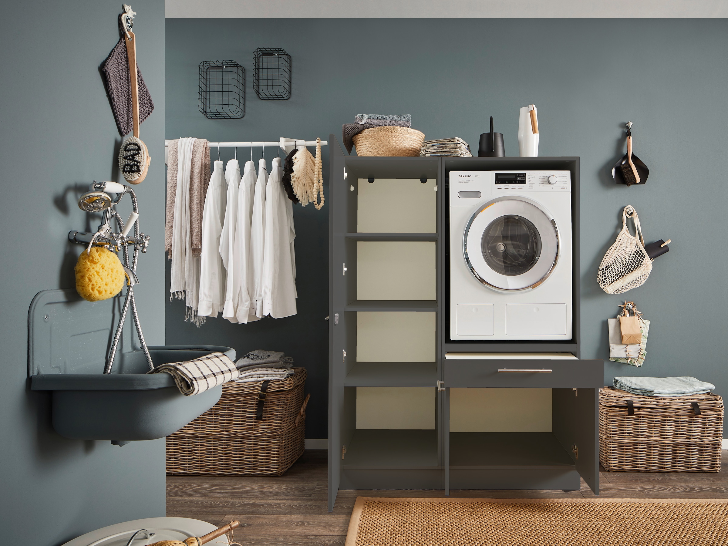 Laundreezy Mehrzweckschrank-Set »LAUNDREEZY LDSK6«, Breite 117,5 cm