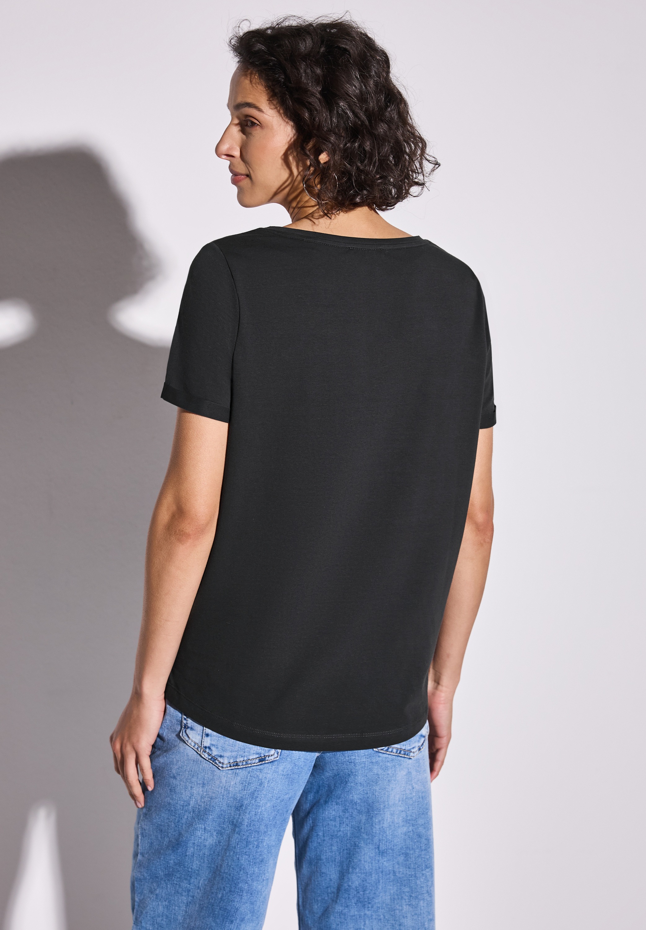 STREET ONE T-Shirt, aus Baumwolle mit Stretchante günstig online kaufen