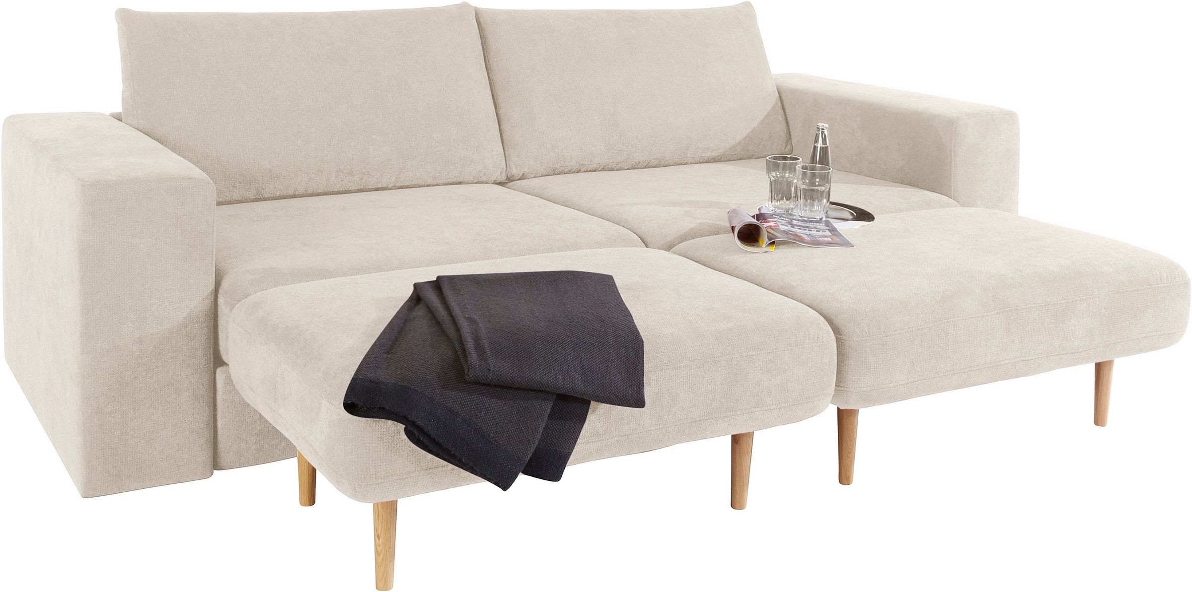 LOOKS by Wolfgang Joop 4-Sitzer »Looksv«, Verwandlungssofa: aus Sofa wird Sofa mit 2 Hockern