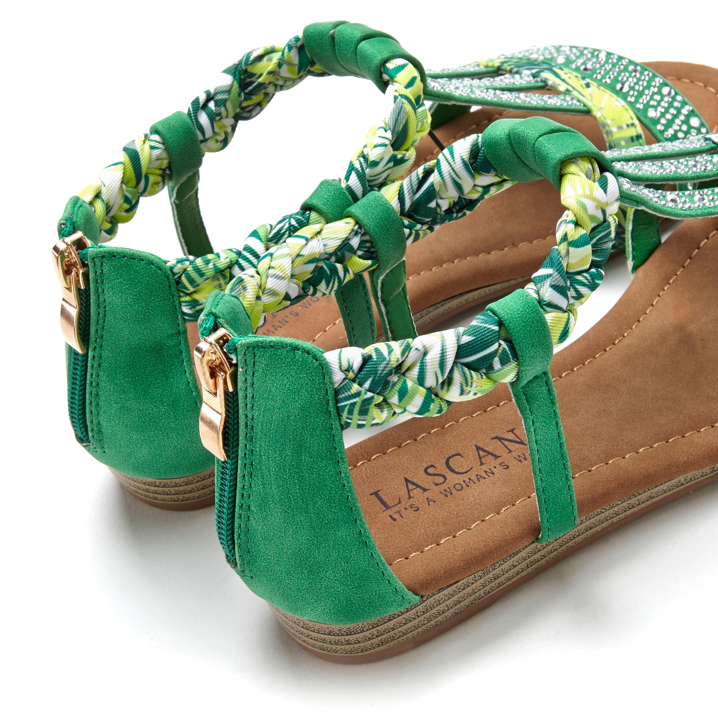LASCANA Sandals Green Size 38 3