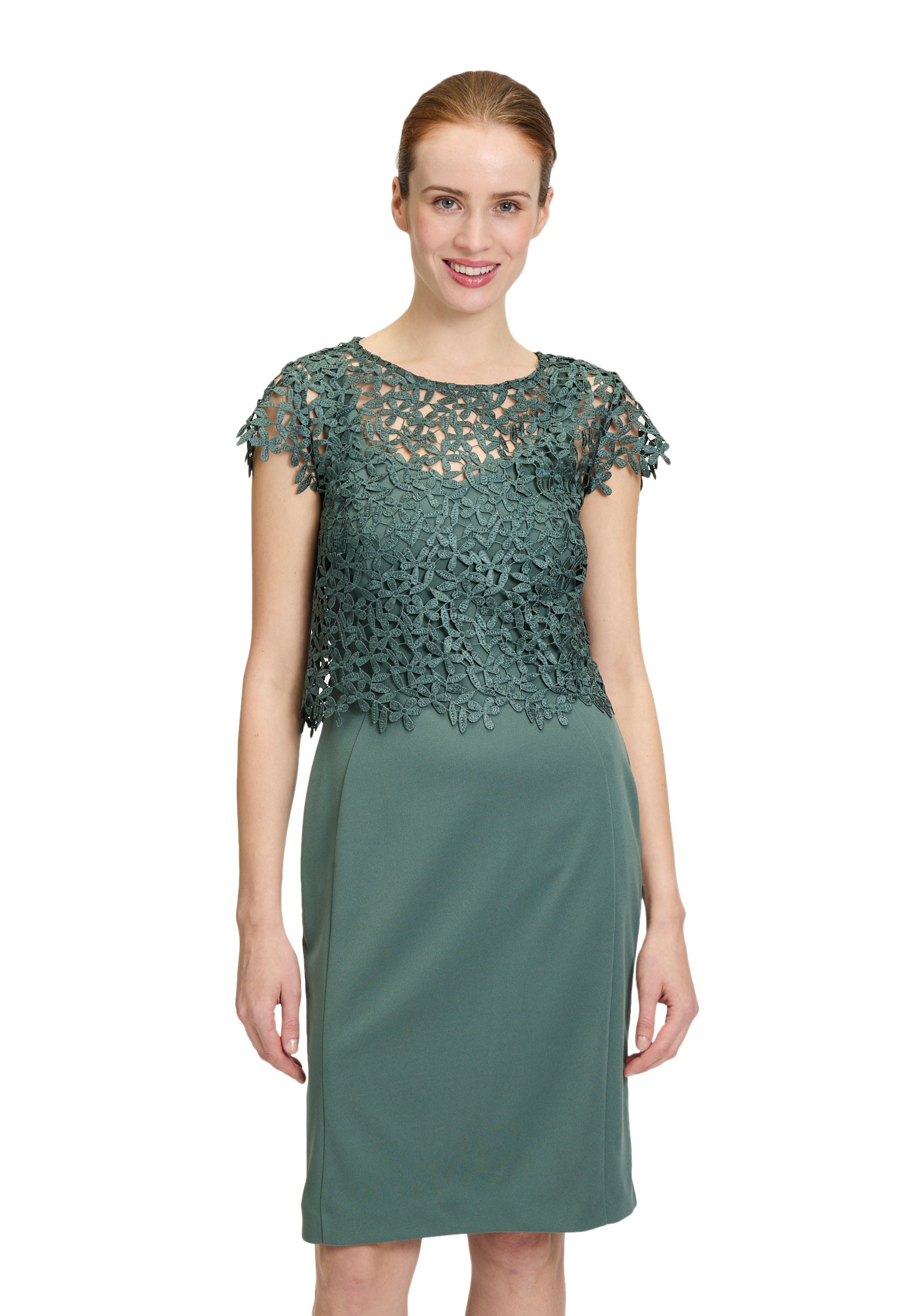 Vera Mont Etuikleid "Damen Etuikleid mit Spitze" Ohne Tasche Nahtführung günstig online kaufen