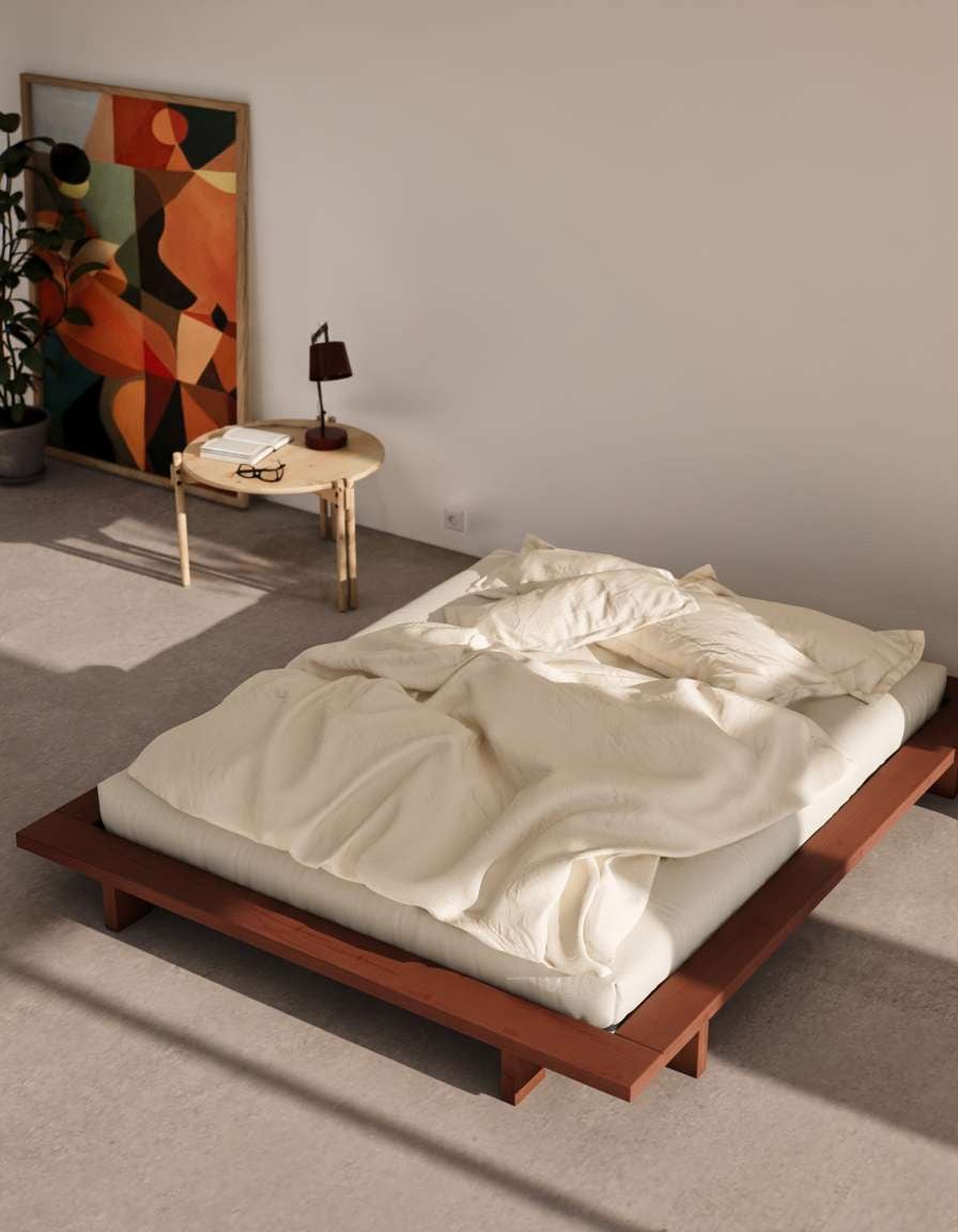 Karup Design Futonbett "Bettgestell JAPAN BED Futonbett aus FSC-zertifiziertem Massivholz" Mit Lattenrost, zeitlos, bequem & in mehreren Farben und Größen erhältlich