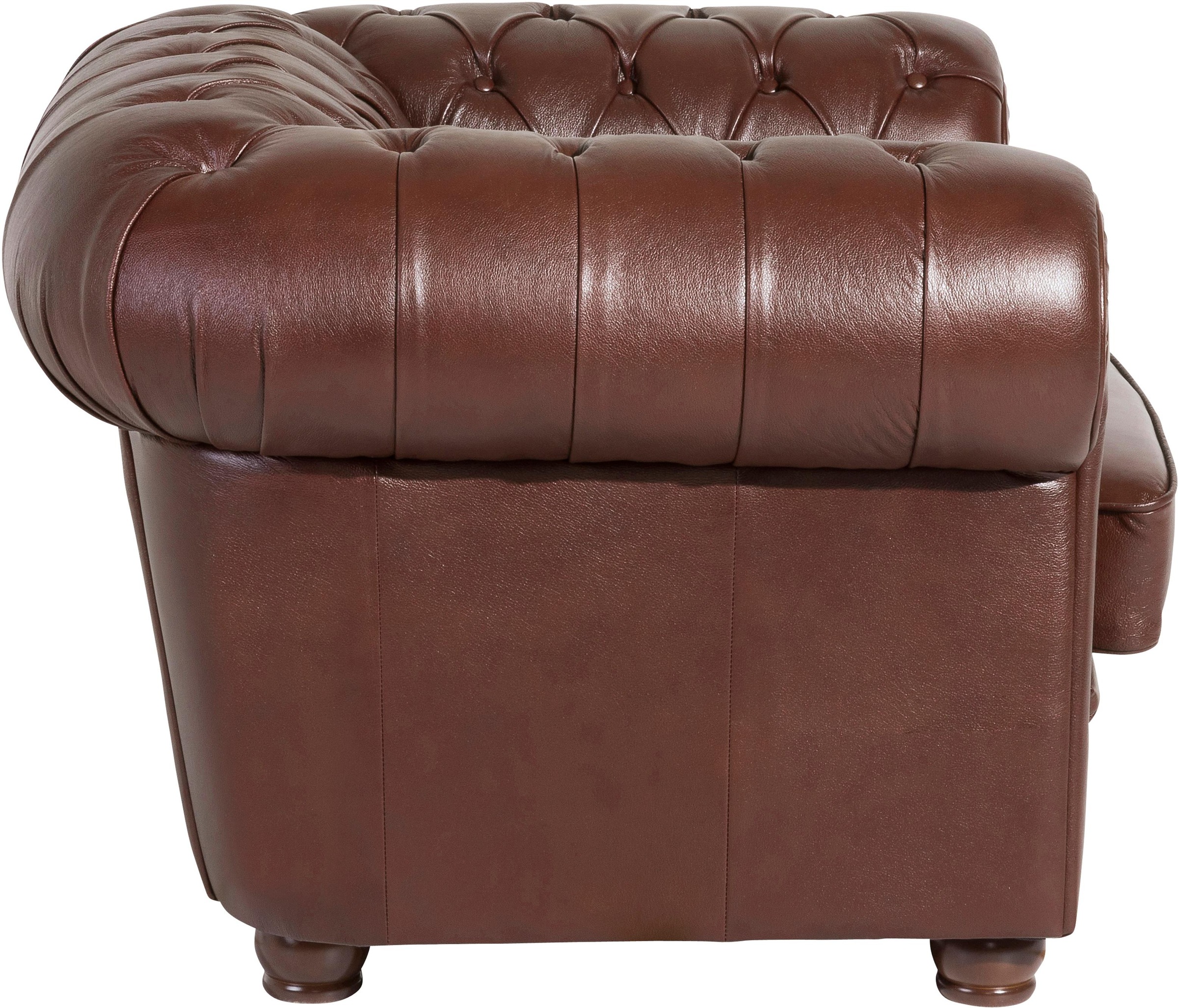 Max Winzer® Sessel »Bristol, Loungesessel, Chesterfield, aufwendige Verarbeitungsdetails«, mit edler Knopfheftung, bequem, kompakte Stellmaße Breite 110 cm
