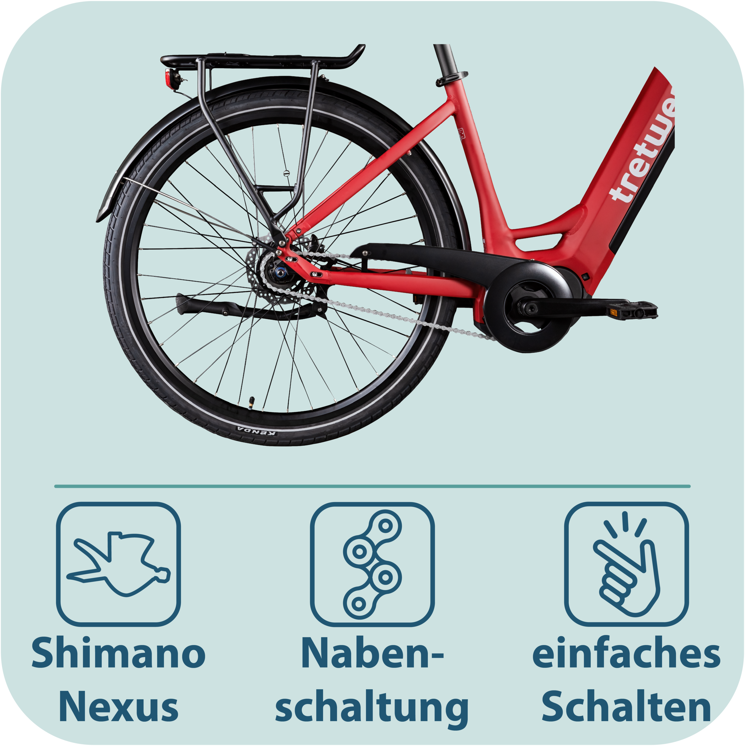 Tretwerk »Amber Nexus« 8 Gang Nabenschaltung Mittelmotor 250 W Tretwerk Amber Nexus E Bike Damen 28 Zoll Elektrofahrrad 155 - 185cm