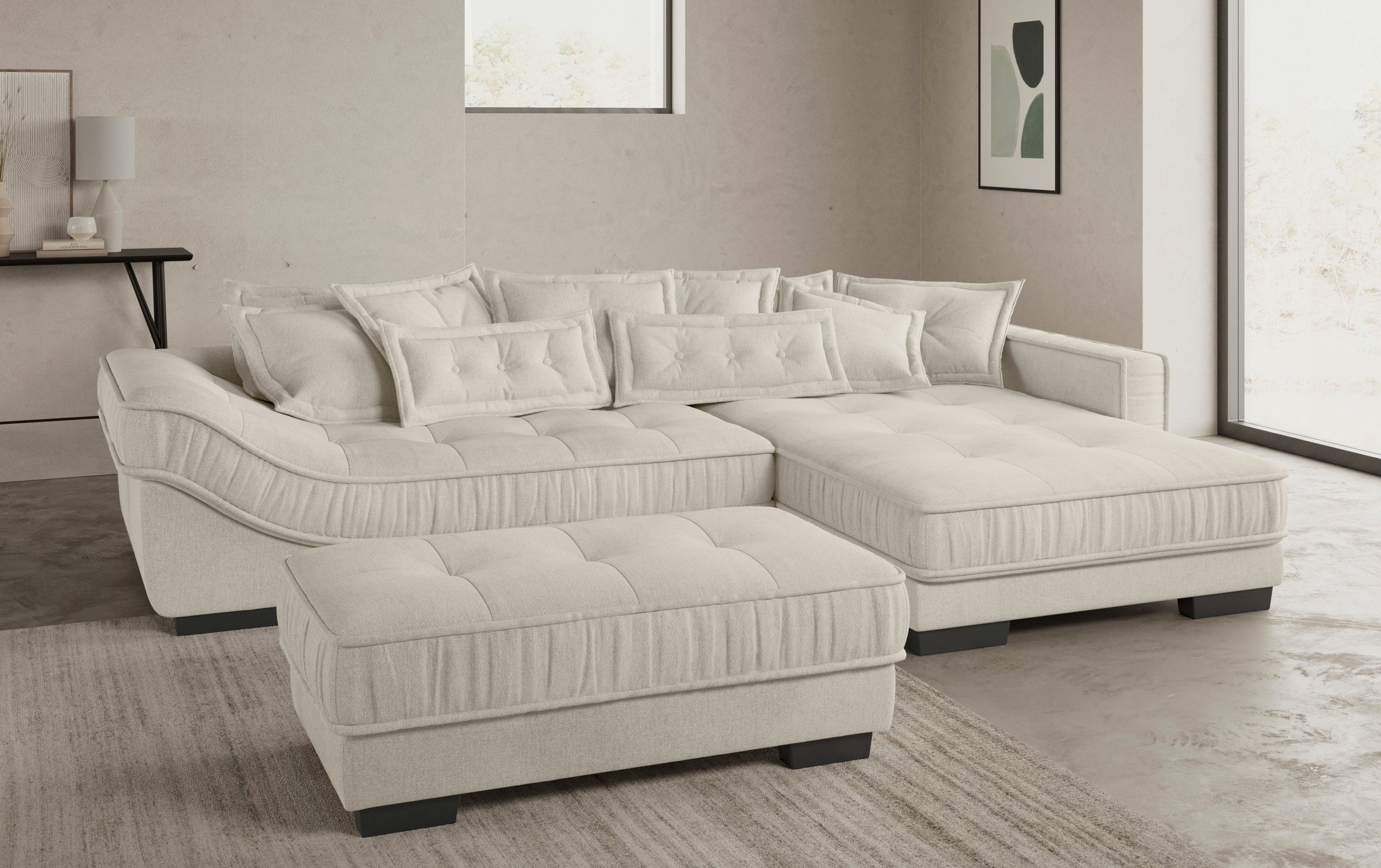 Mr. Couch Ecksofa »Diwan II DuraFlex L-Form«, DuraFlex-Kaltschaumpolsterung, bis 140 kg, 4 Bezugsqualitäten