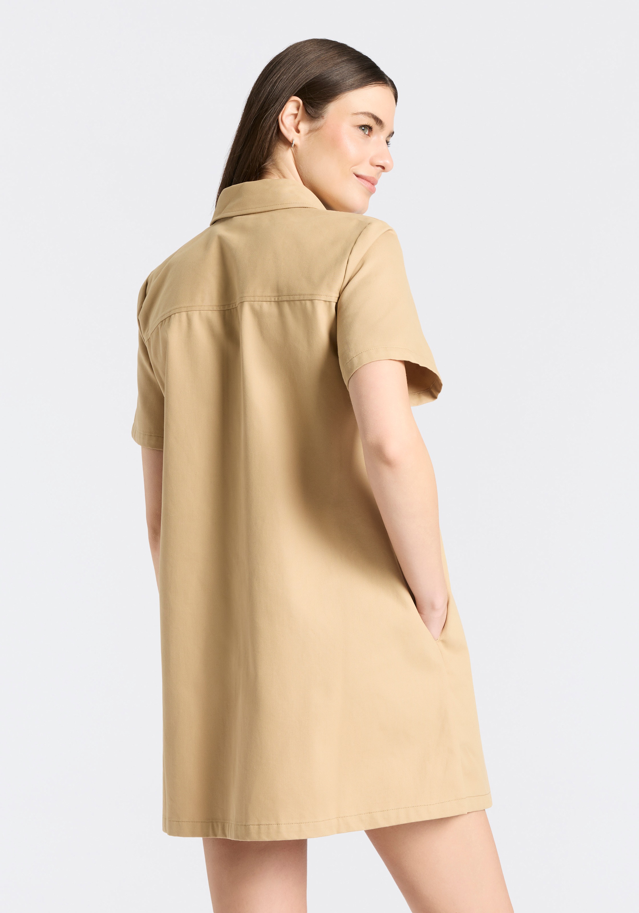 HUGO Blue Hemdblusenkleid "Kandira" Brusttaschen in A-Linie günstig online kaufen