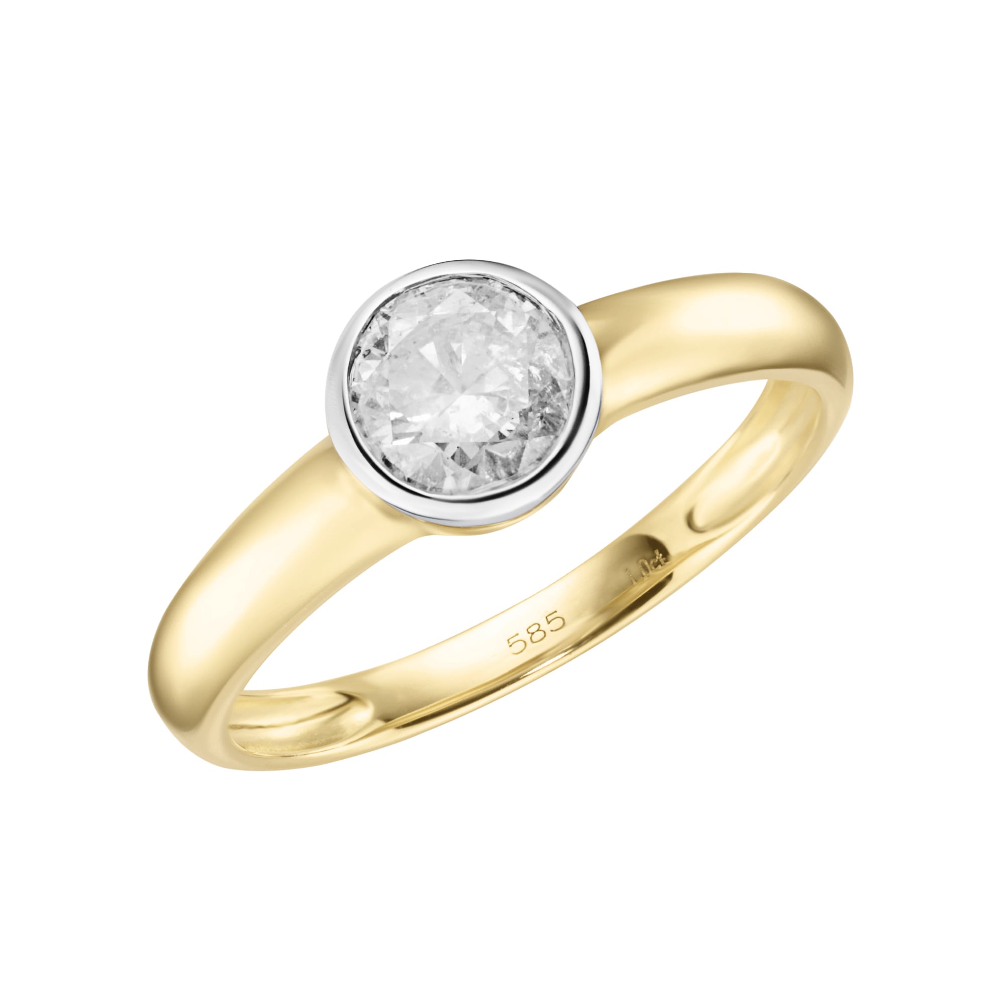 Luigi Merano Diamantring »mit einem Brillant 1,0 ct in Zargenfassung, Gold 585«