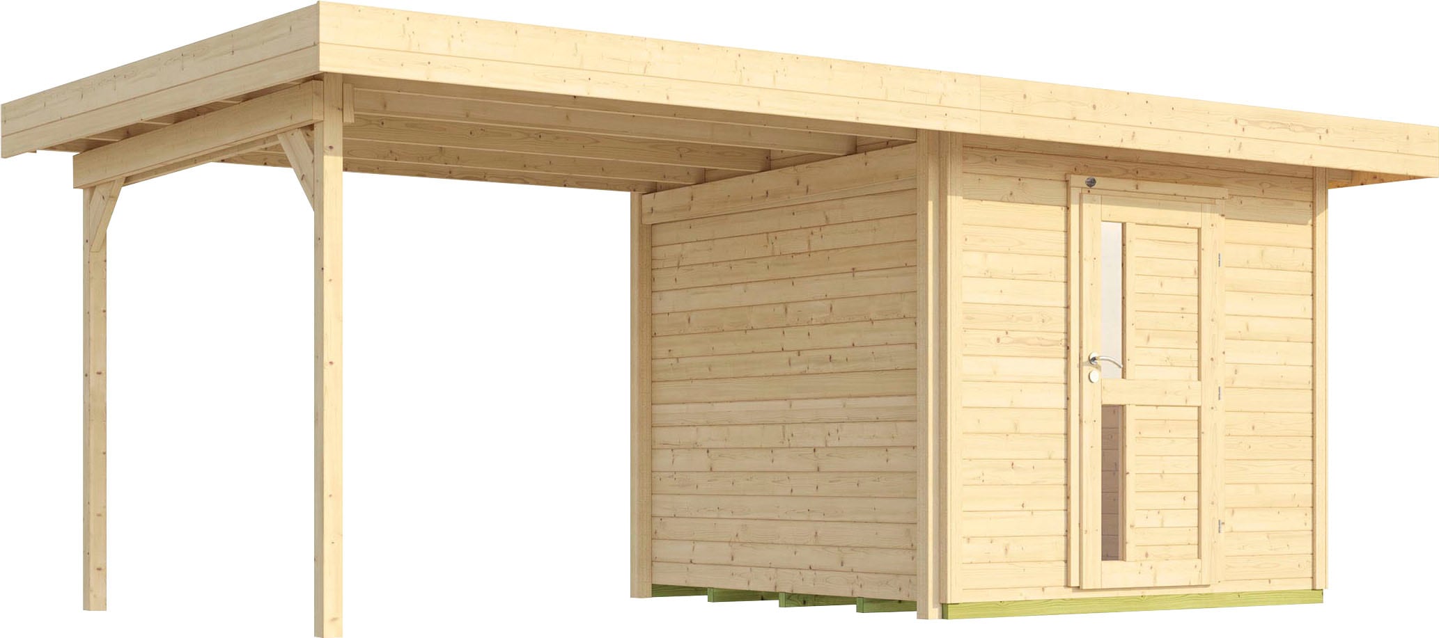 weka Gartenhaus "Designhaus 172 B" mit Anbaudach