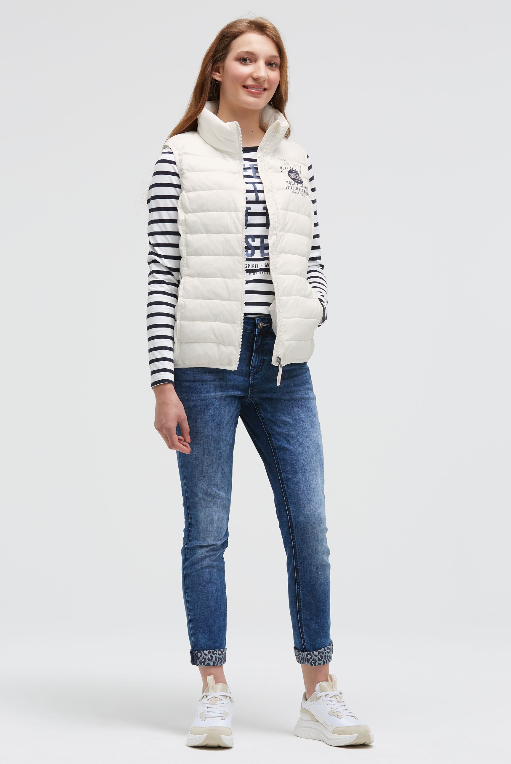 SOCCX Steppweste mit elastischem Saumabschluss