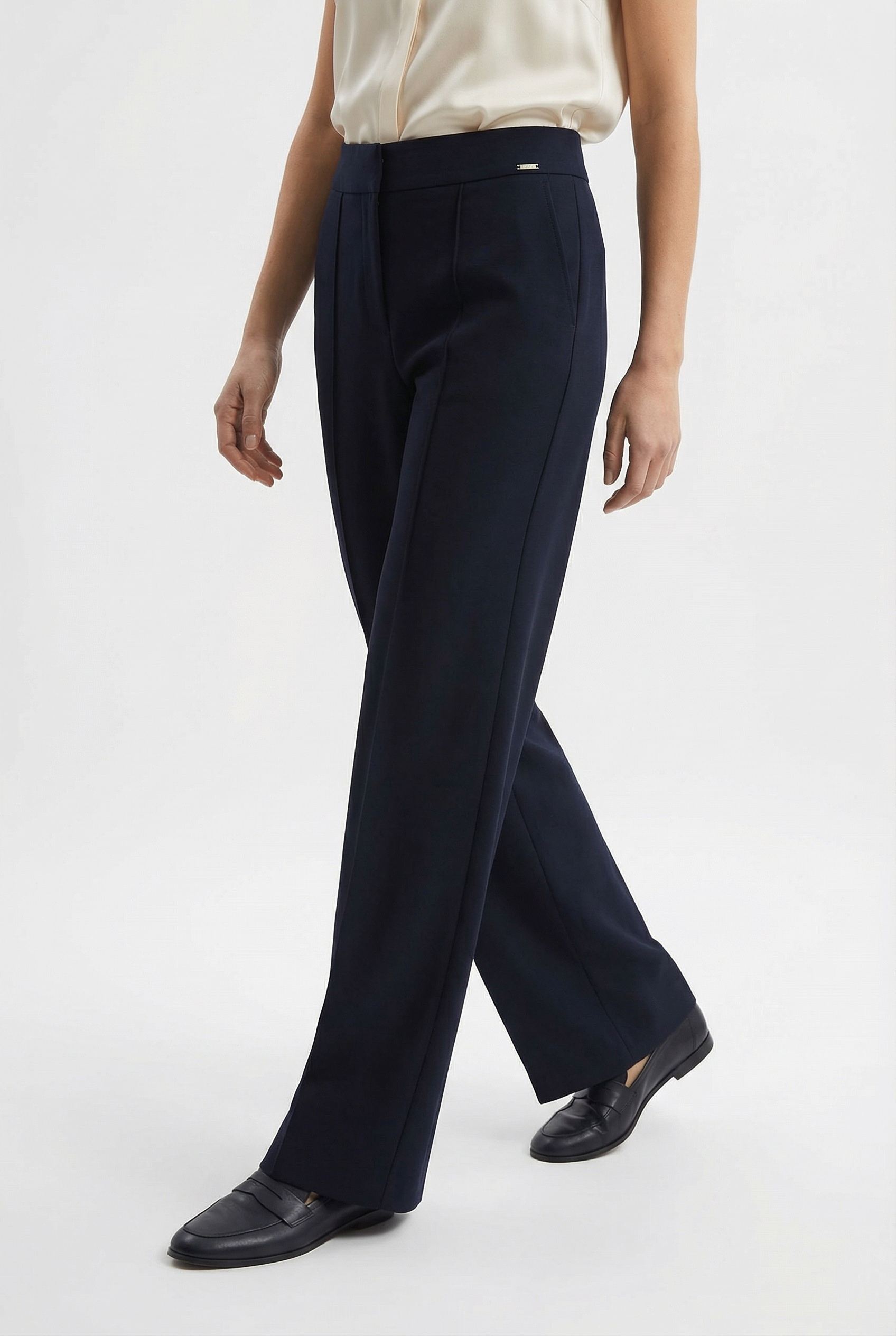 Cinque Marlene-Hose "CISILASSO" elastischer Bund, hohe Leibhöhe, weites Bein