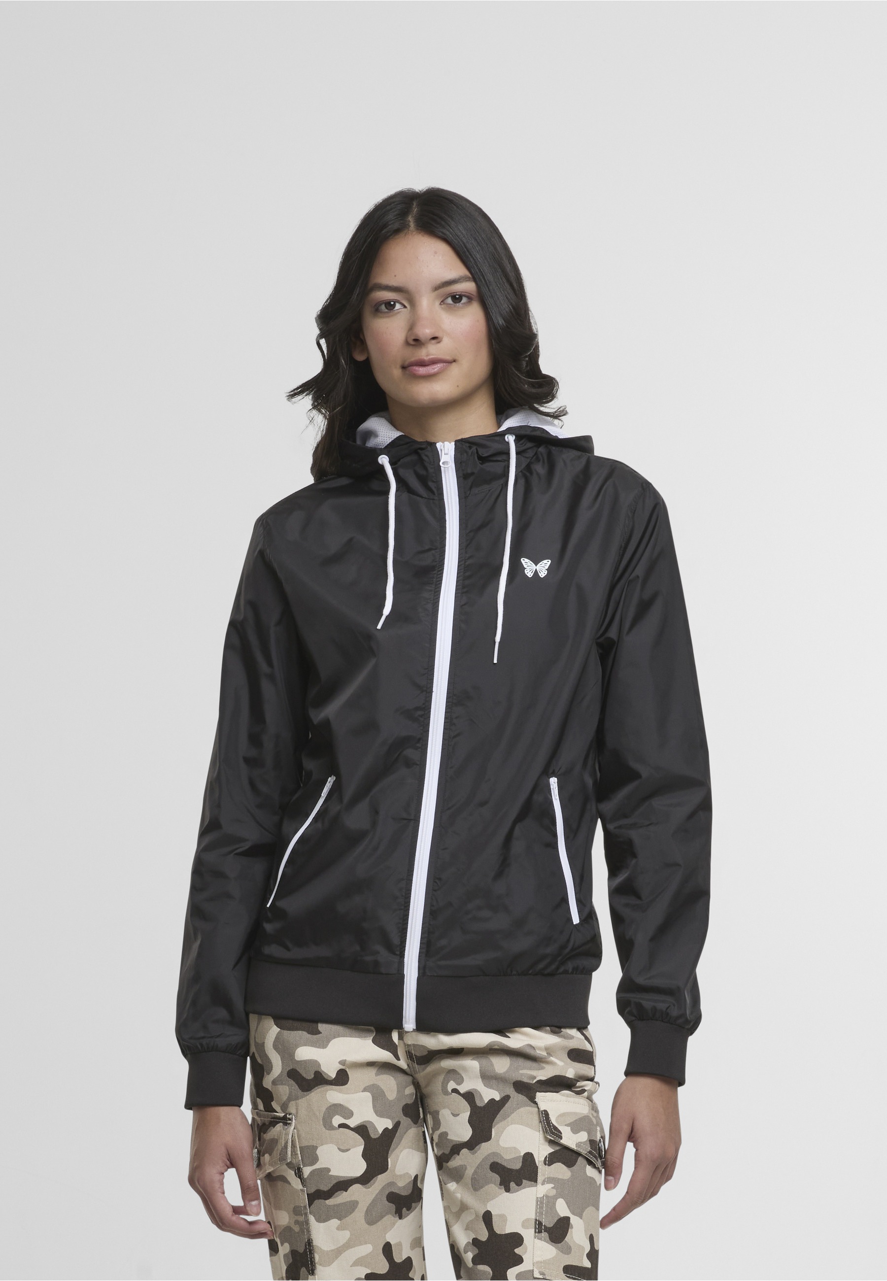 Thumbnail - Miss Tee Windbreaker "Miss Tee Fly Away Ladies Windrunner" 1 Stk. tlg. mit Kapuze