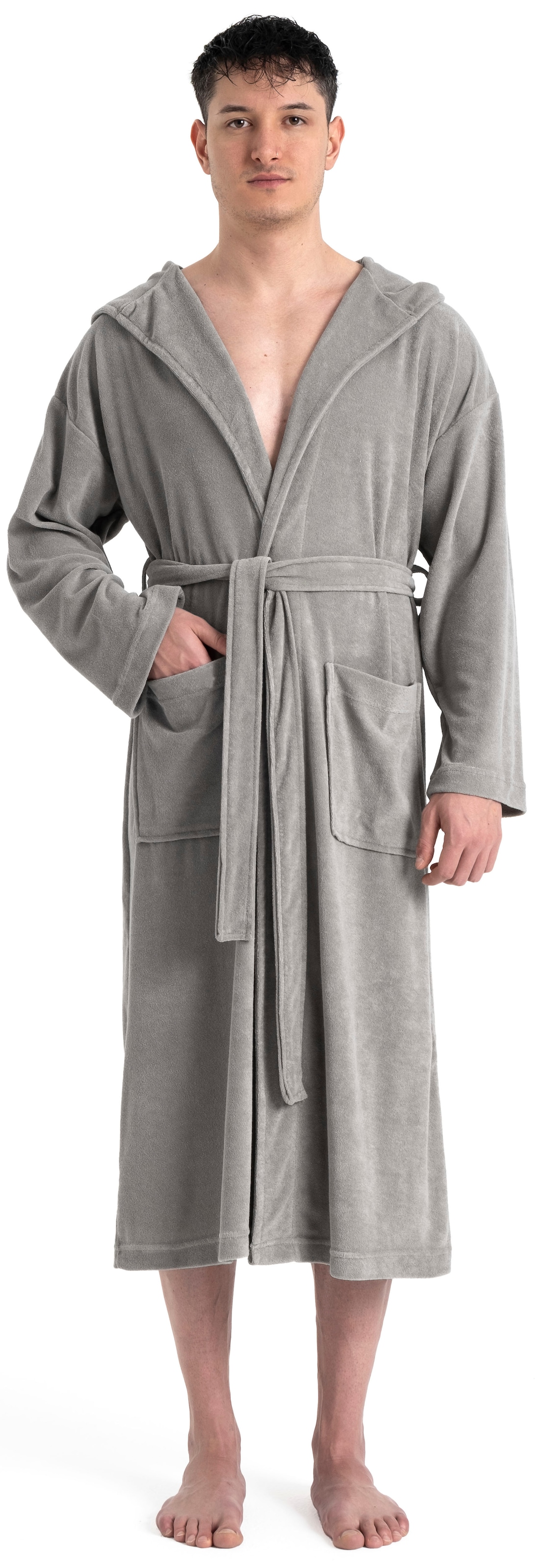 my home Herrenbademantel "Jule, ideal für Sauna & Spa, Hotelbademantel, Mor günstig online kaufen