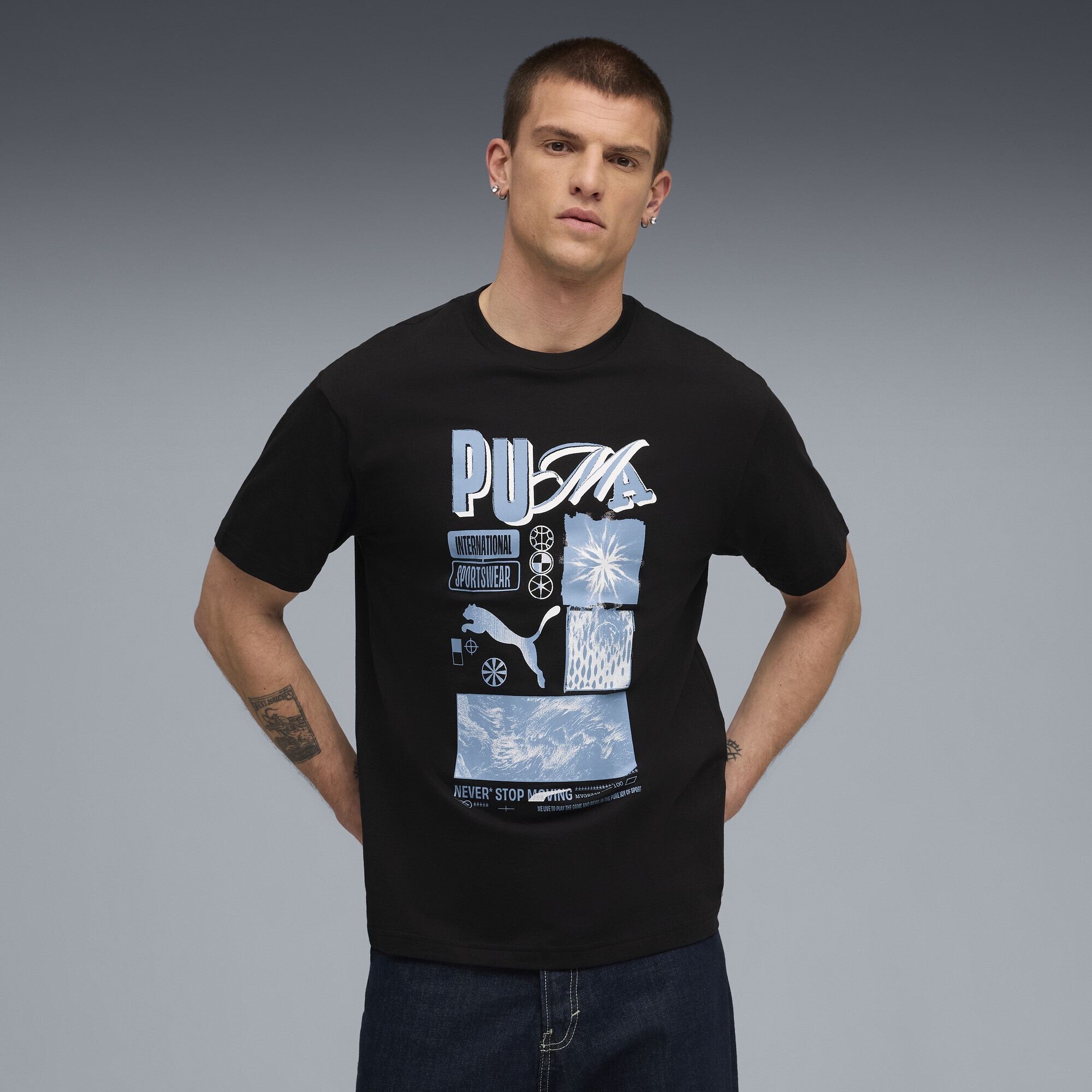 PUMA T-Shirt »Graphic PUMA Sportswear Relaxed T-Shirt Herren«