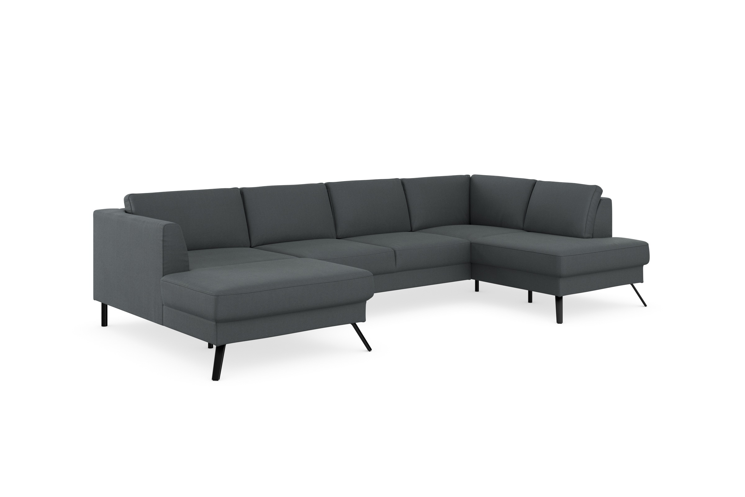 sit&more Wohnlandschaft »Lindholm U-Form«, mit Sitztiefenverstellung und Federkern