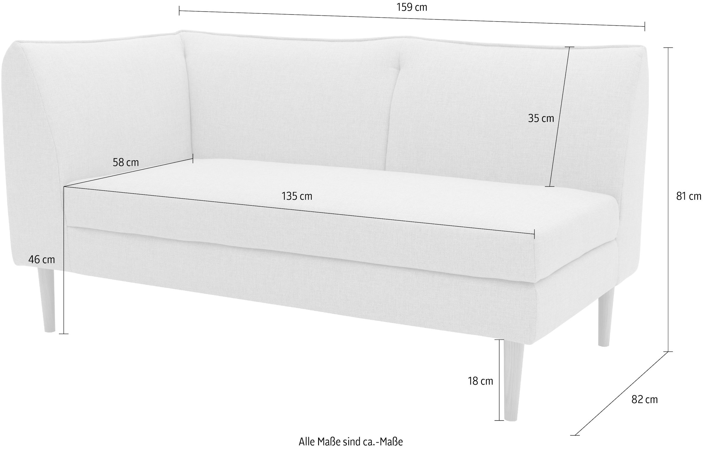 DOMO collection Sofa-Eckelement »Filho, individuell erweiterbar«, Polstermöbel für Terrasse, Garten und Balkon, speziell für Outdoor