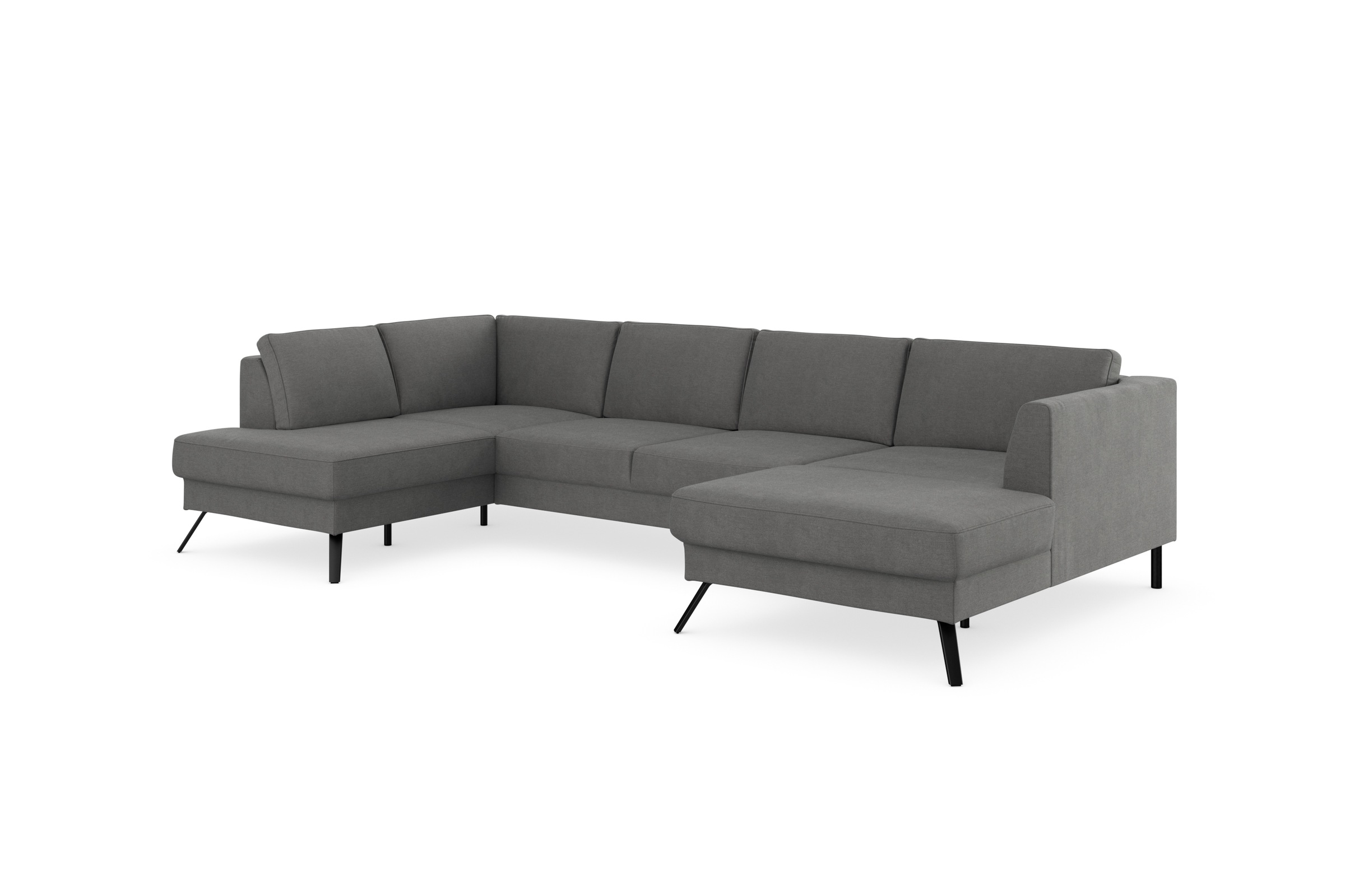 sit&more Wohnlandschaft »Lindholm U-Form«, mit Sitztiefenverstellung und Federkern
