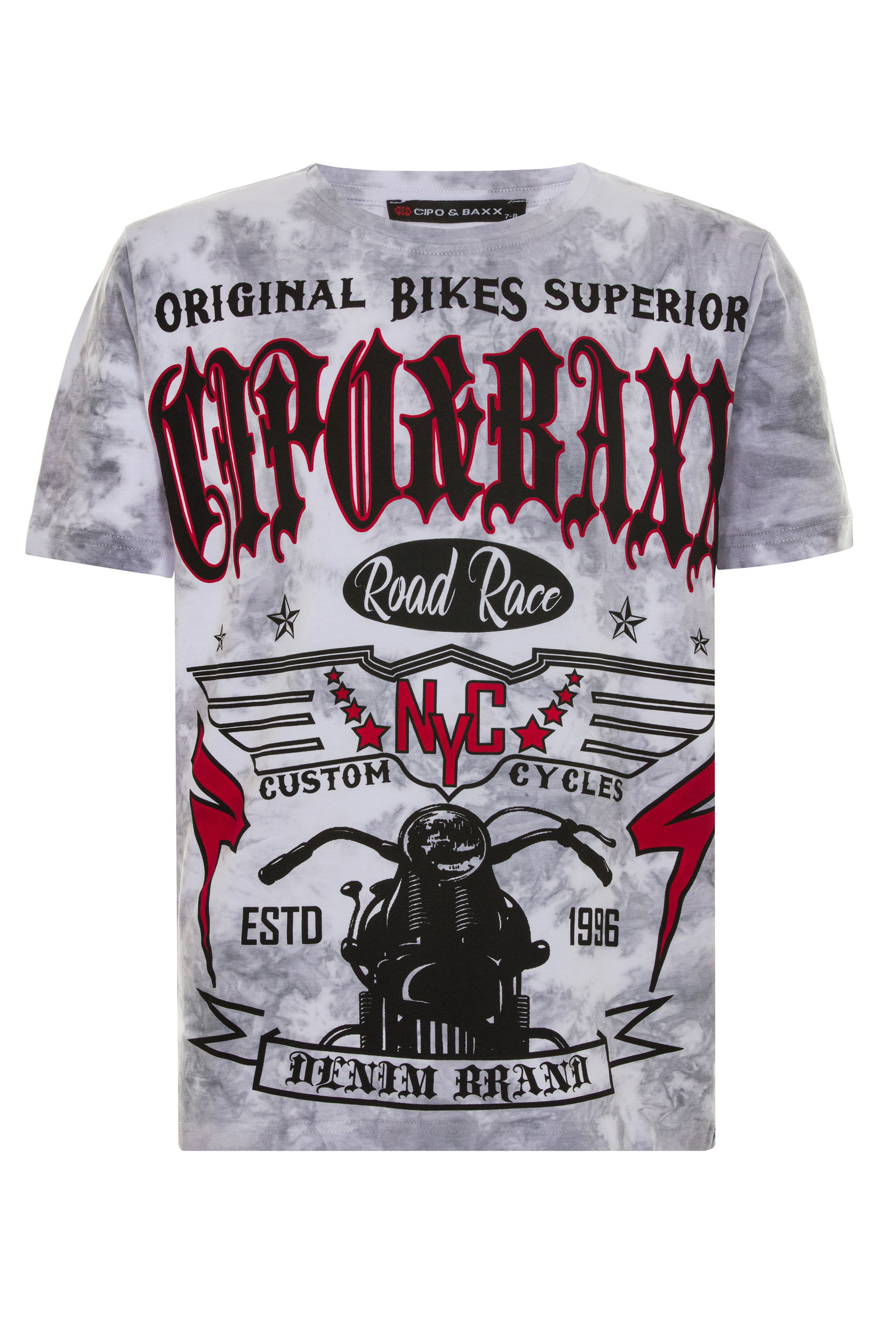 T-Shirt, mit coolem Motorrad-Print