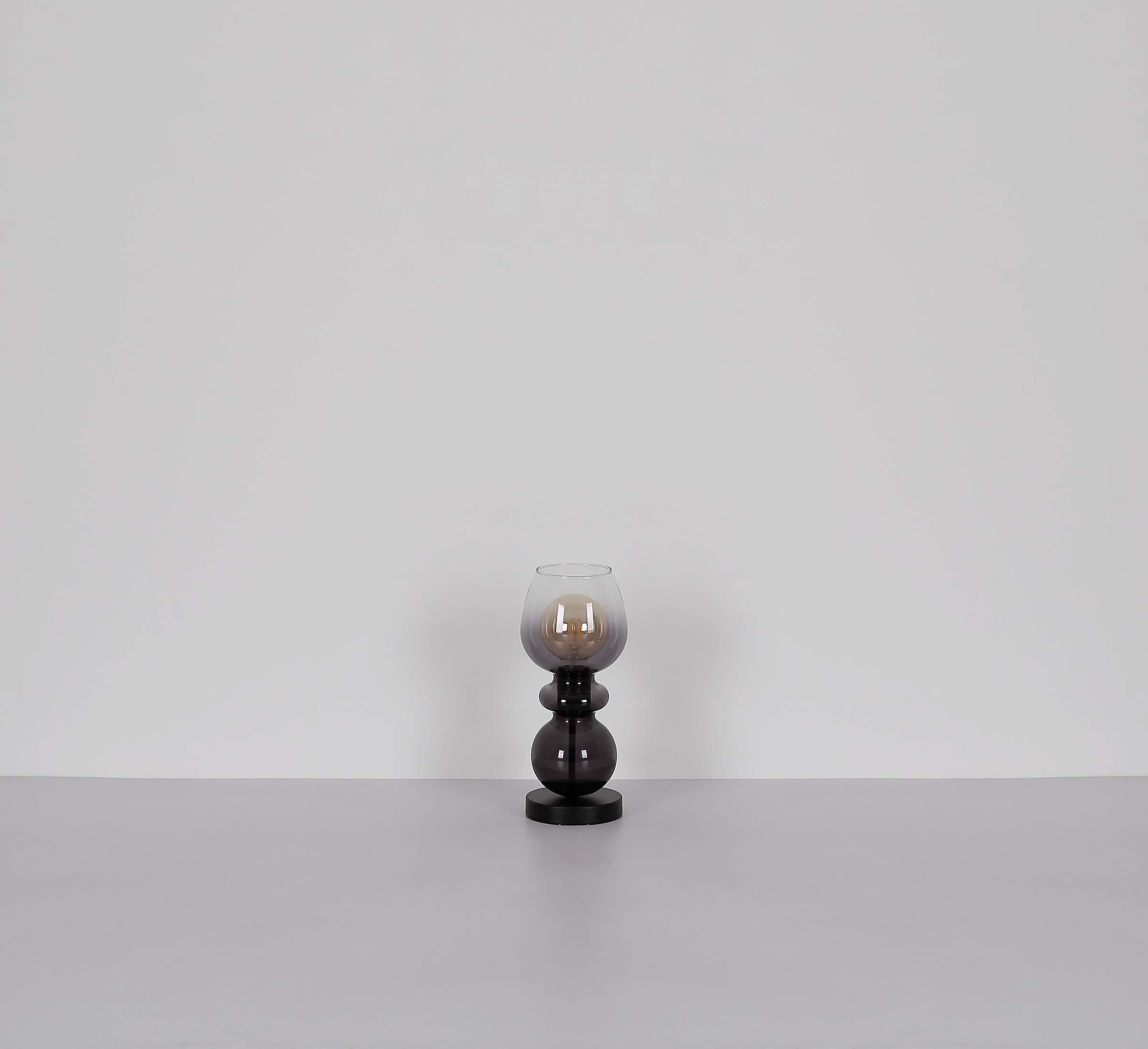 GLOBO LIGHTING Tischleuchte »CLARITY« E27 1 Stk. Tischlampe Glas rauchfarben klar verlaufend antik