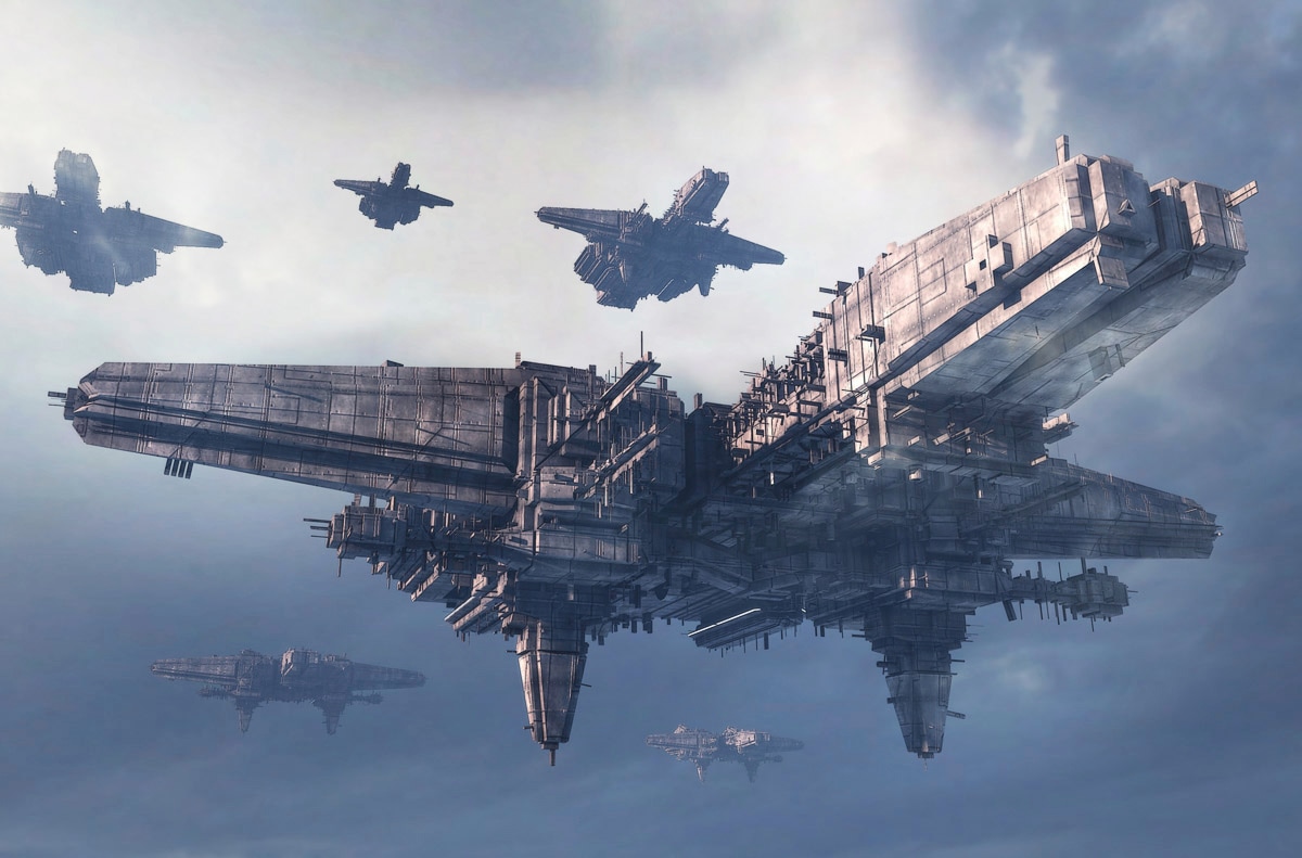 Papermoon Fototapete »Raumschiff«