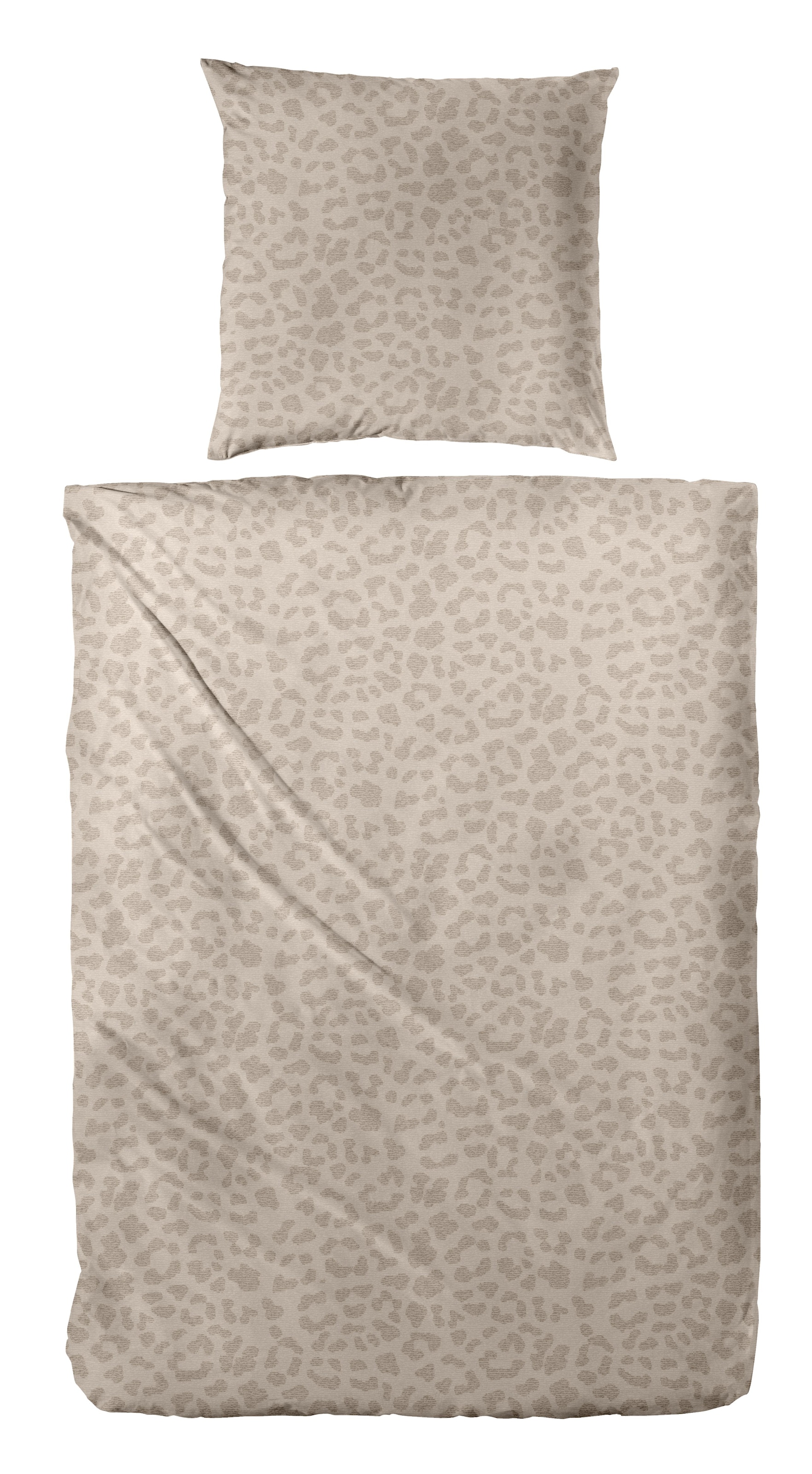 Primera Bettwäsche "Biber-Bettwäsche Leo" 2 Stk. tlg. mit dezentem Leo-Desi günstig online kaufen