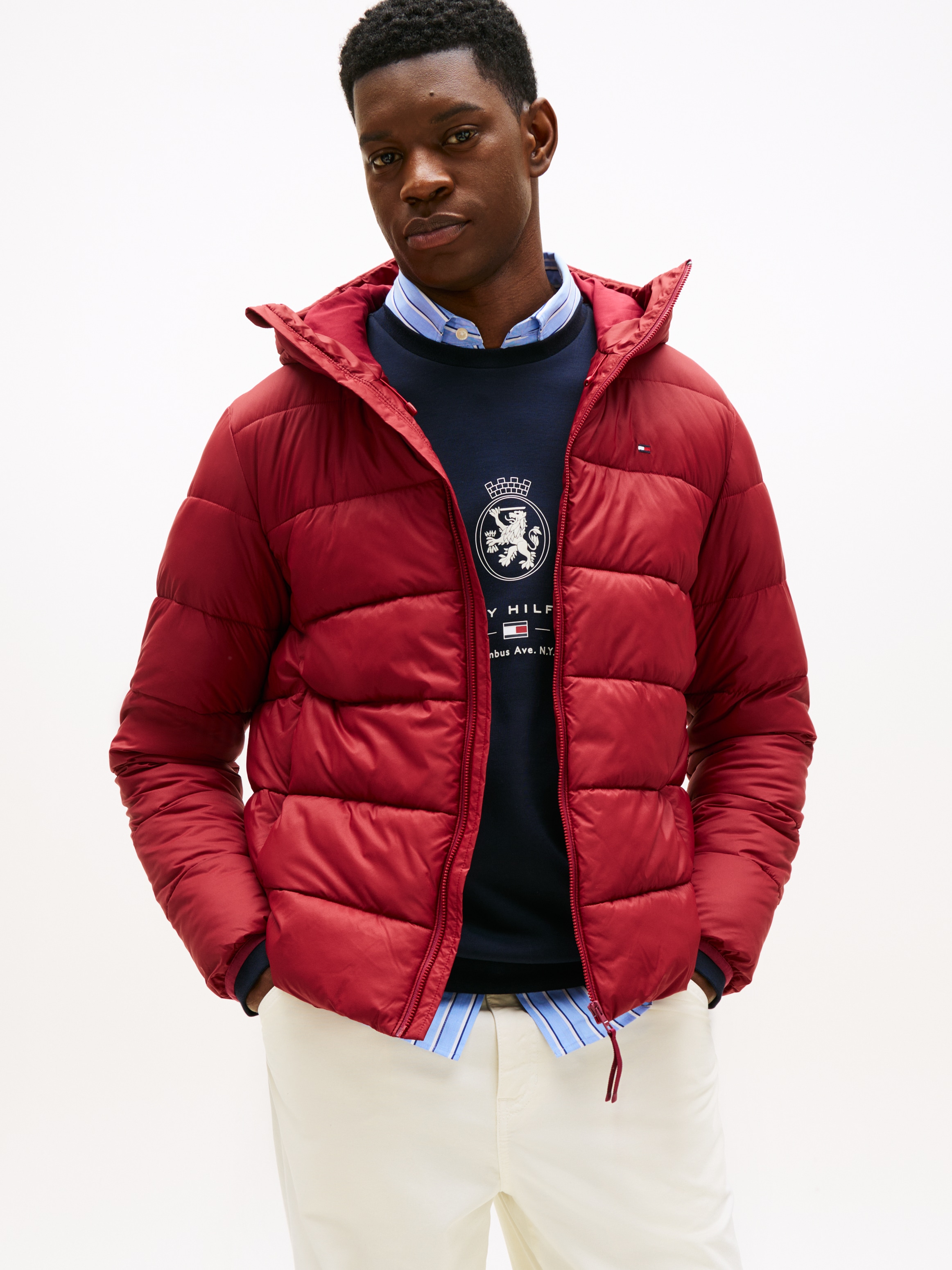 Tommy Hilfiger Steppjacke "MID WEIGHT HOODED JACKET", mit Kapuze, Winterjac günstig online kaufen