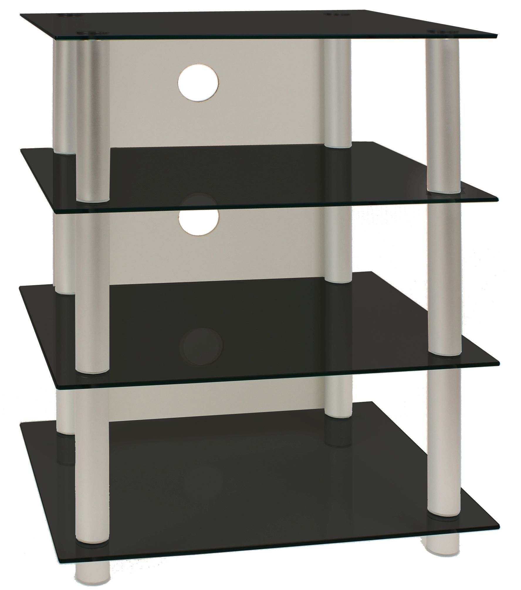VCM Wohnzimmertisch »Hifi Möbel Rack Alu Glas Phono Mediaregal Blados«