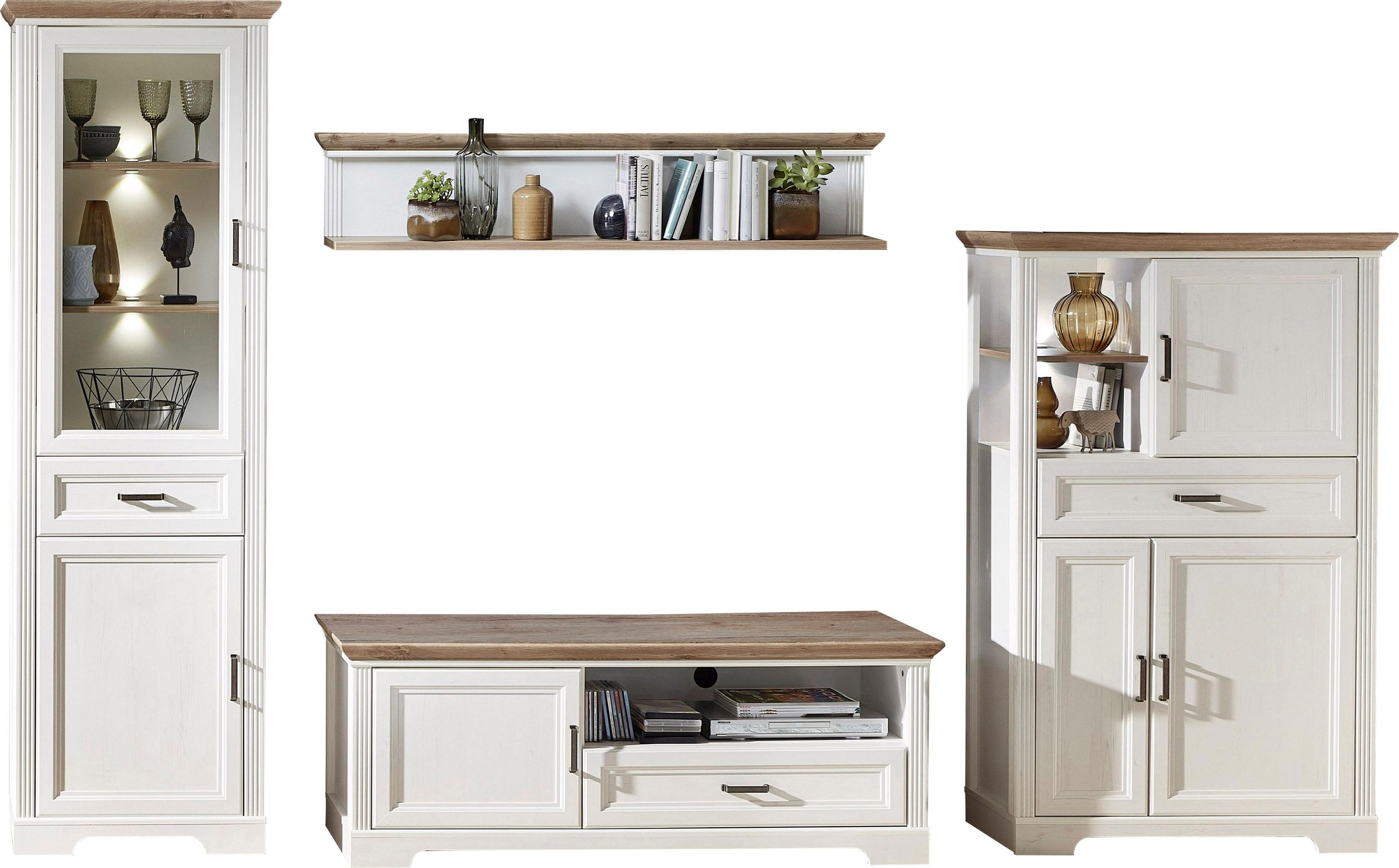 Innostyle Wohnwand "Jasmin" Set, 4 Stk. tlg. inkl. LED-Beleuchtung, mit Sof günstig online kaufen