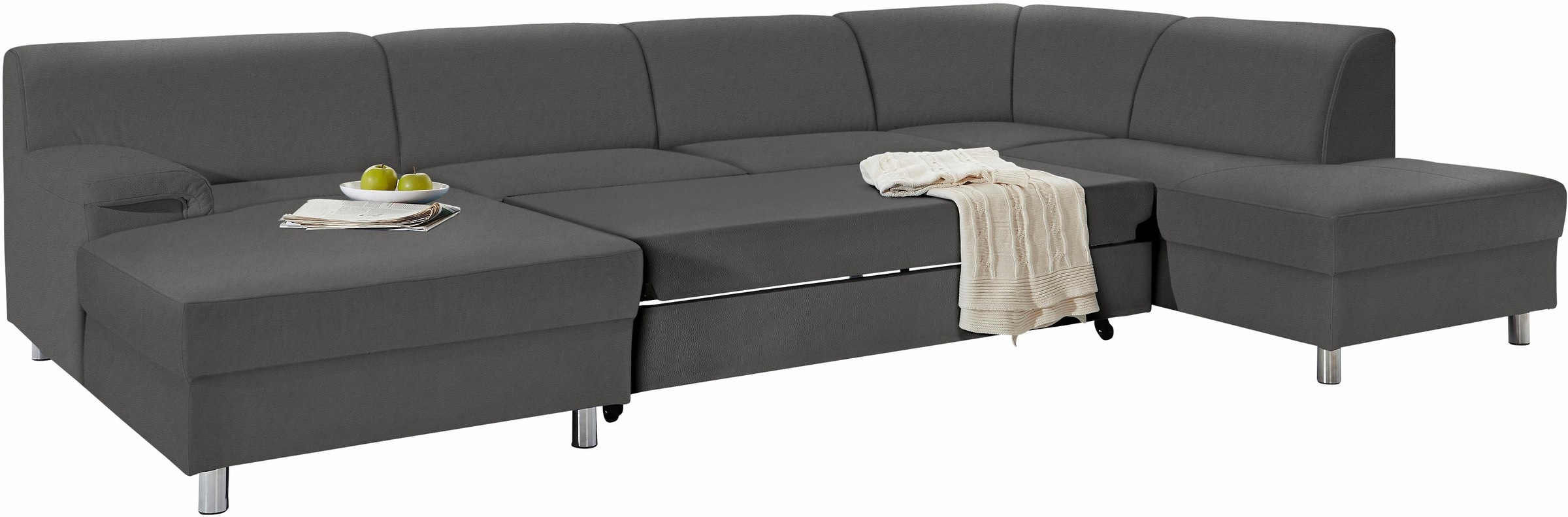 Home affaire Wohnlandschaft "Jamie, zeitloses Design, fester Sitzkomfort, v günstig online kaufen