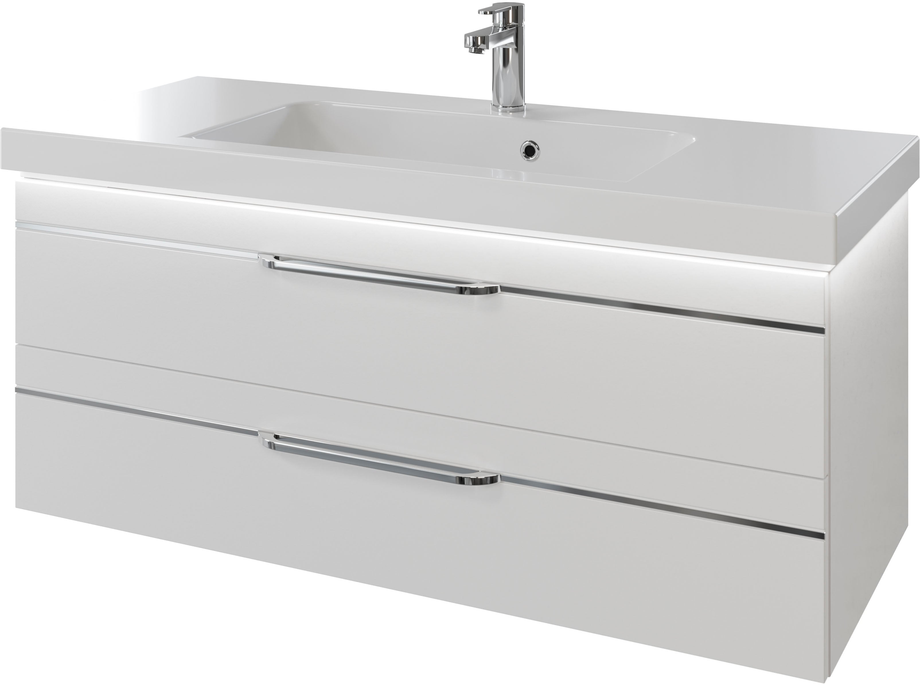 Saphir Waschtisch "Serie Balto Mineralmarmor-Waschtisch mit Unterschrank, 123 cm breit" 2 Stk. tlg. Waschplatz mit 2 Schubladen, Badschrank in verschiedenen Ausführungen
