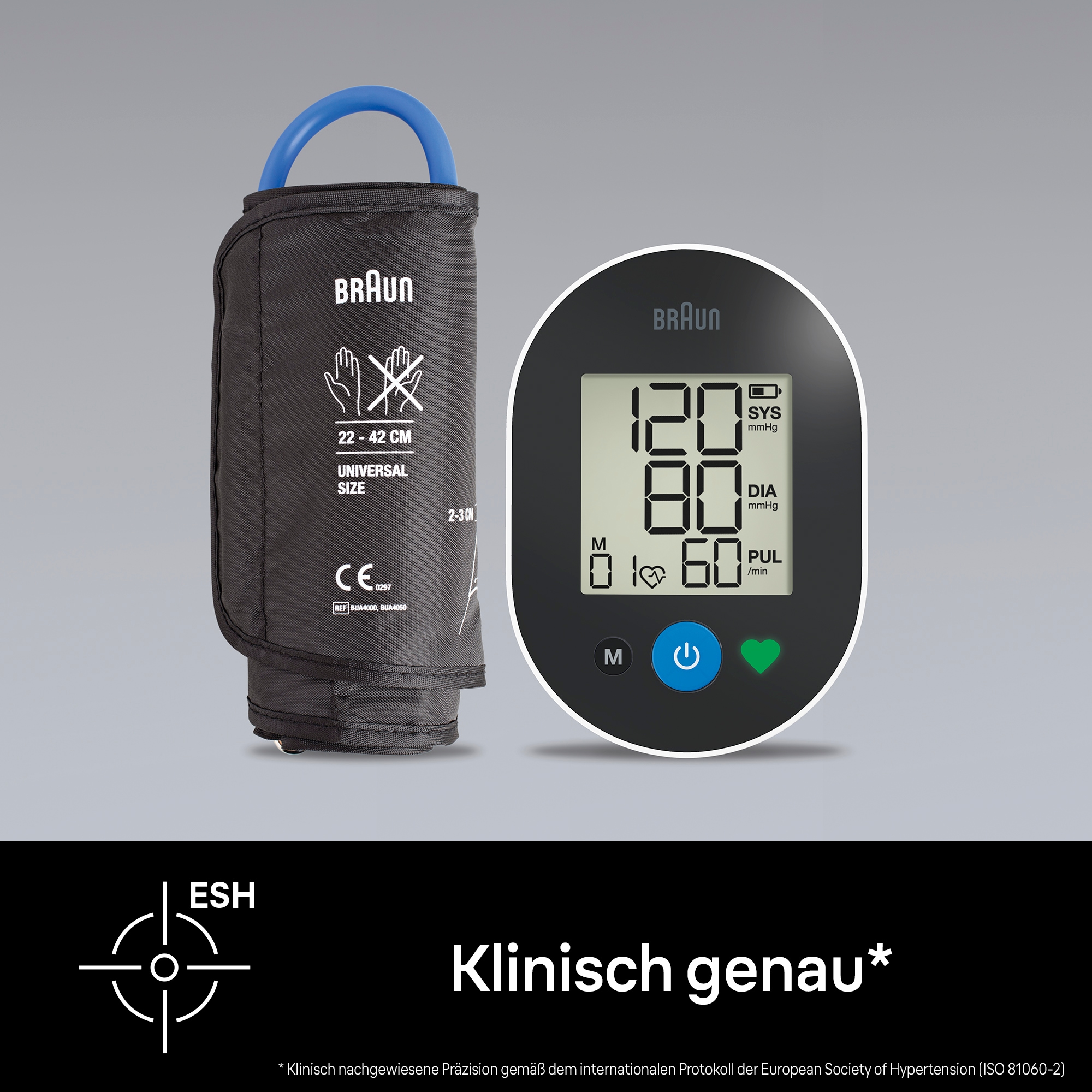 Braun Oberarm-Blutdruckmessgerät »ExactFit™ 2 BUA4050EU«, 30 Speicherplätze, farbcodierte Anzeige, Arrythmieerkennnung