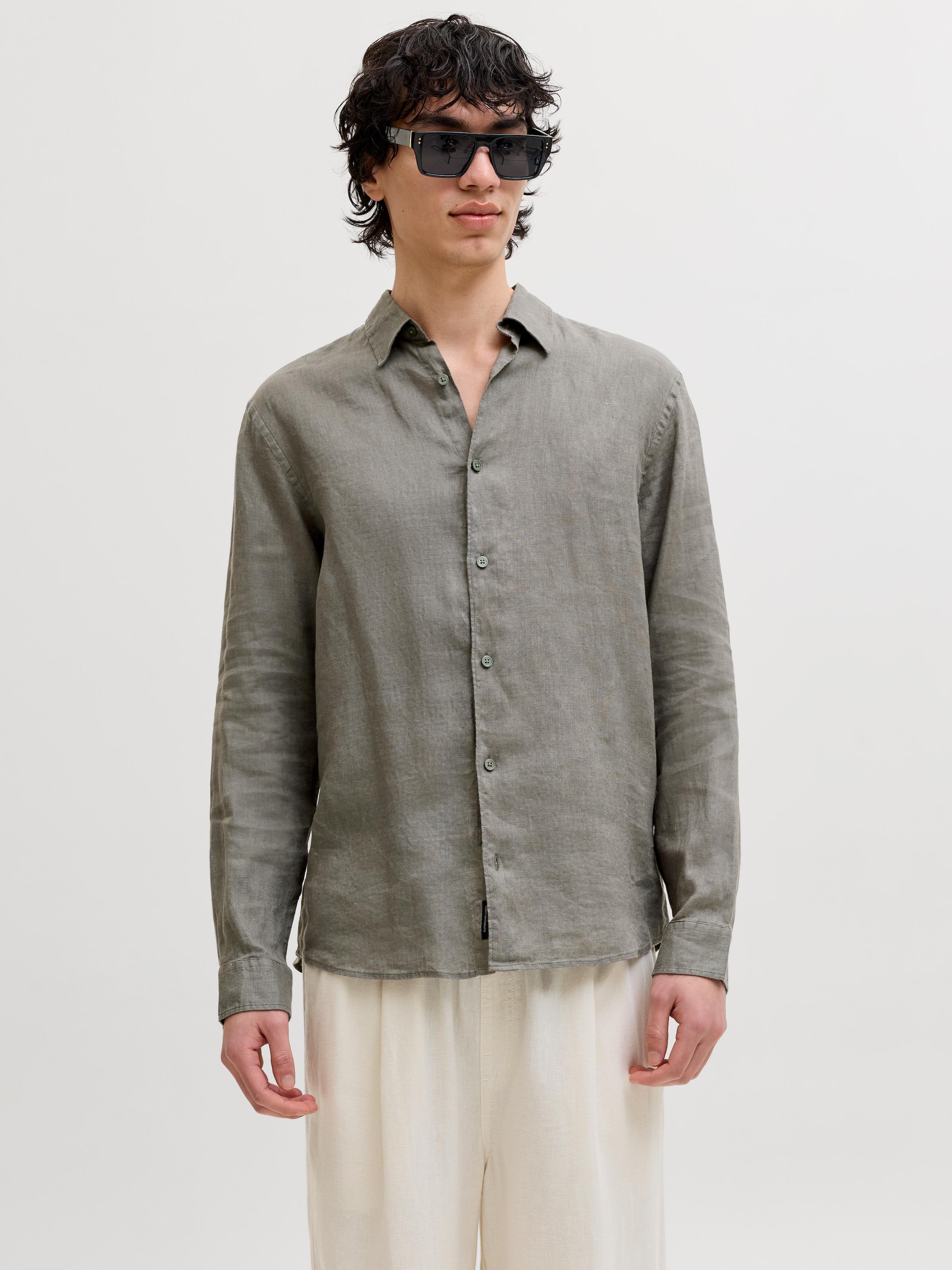Jack & Jones Langarmhemd »JPRBLALAWRENCE LINEN LS SHIRT SN«