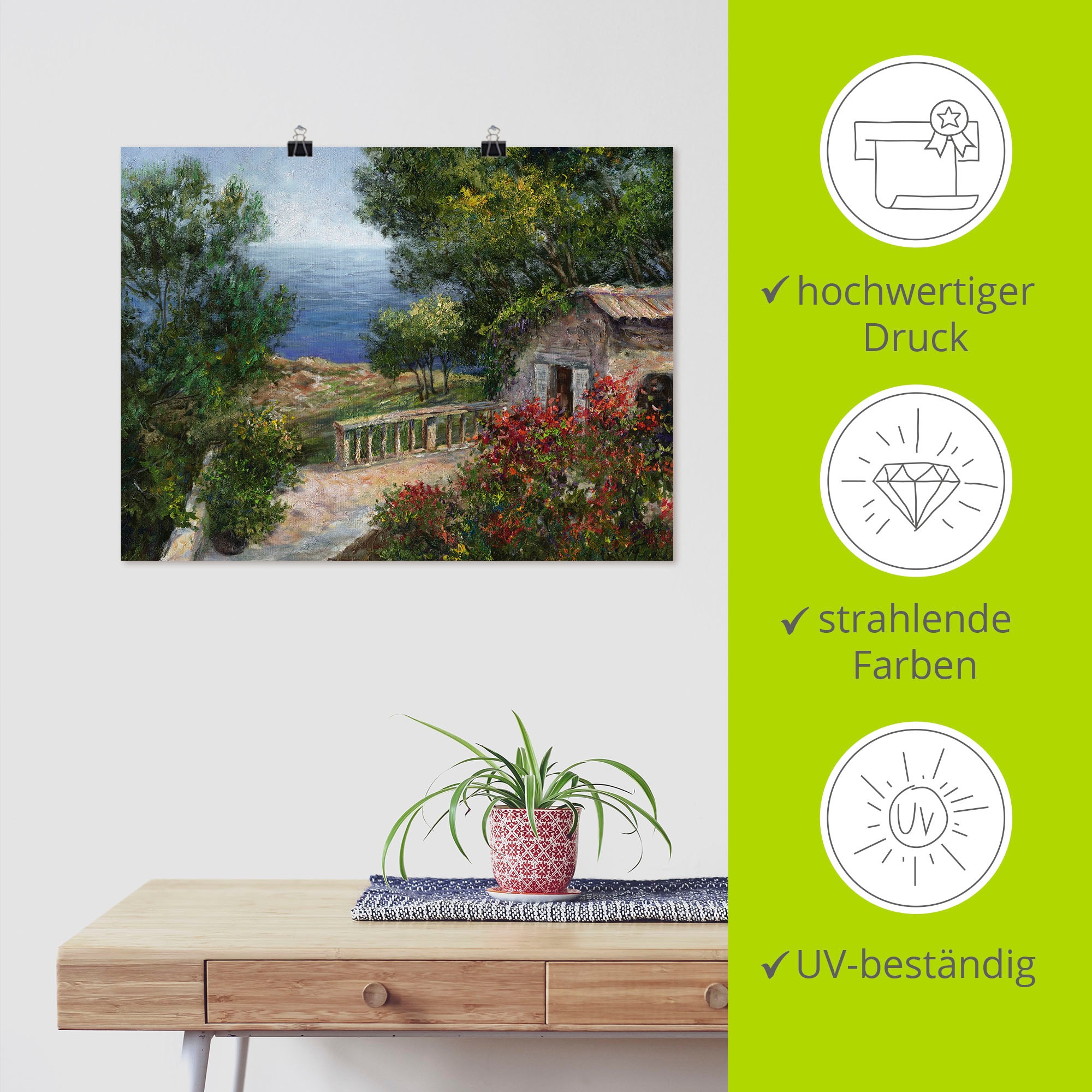 Artland Wandbild »Toskana I«, Europa, (1 St.), als Alubild, Outdoorbild, Leinwandbild, Poster in verschied. Größen