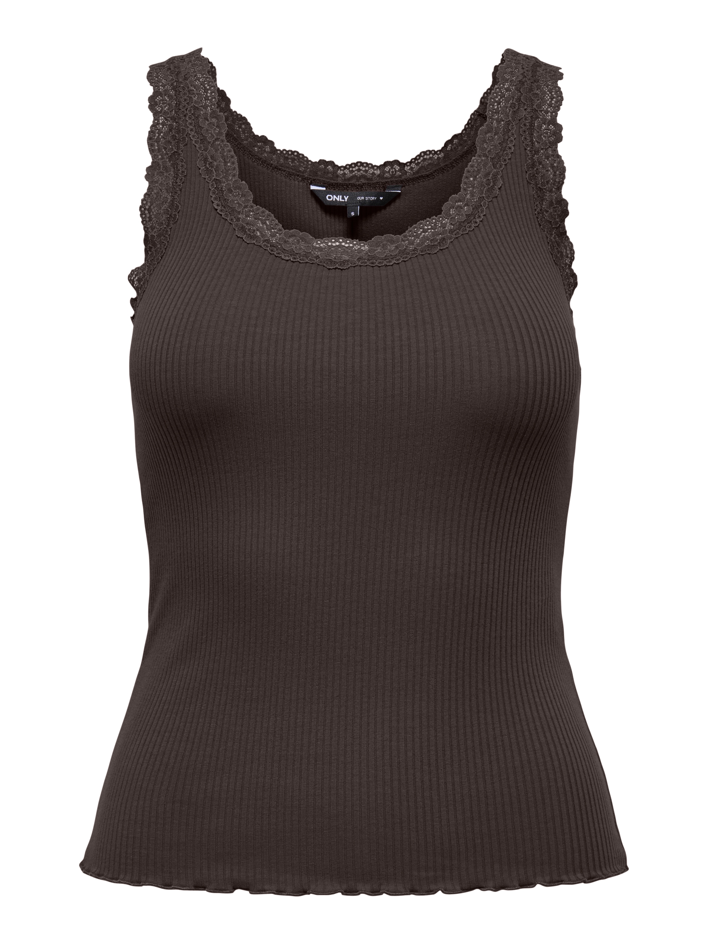 ONLY Tanktop "ONLSARA – Tanktop mit Spitzendetail am Ausschnitt" regular fi günstig online kaufen