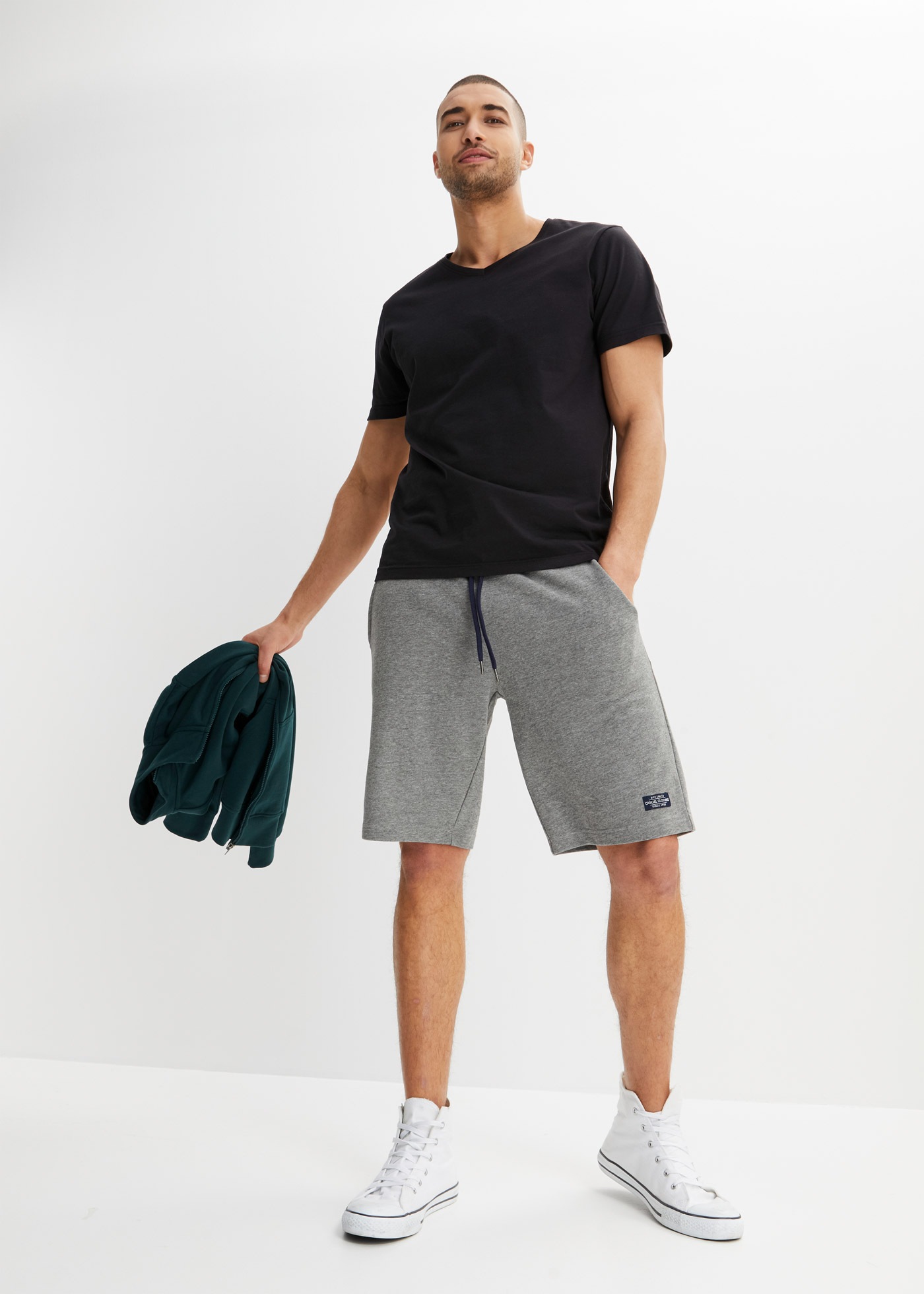 Bonprix Sweat Bermuda Dark Blue/Grey Size 52 2