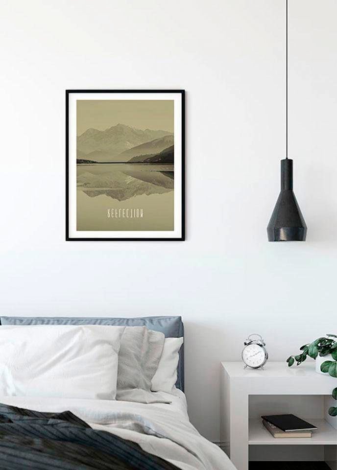 Komar Poster »Word Lake Reflection Sand«, Natur, (1 St.), Kinderzimmer,  Schlafzimmer, Wohnzimmer | BAUR