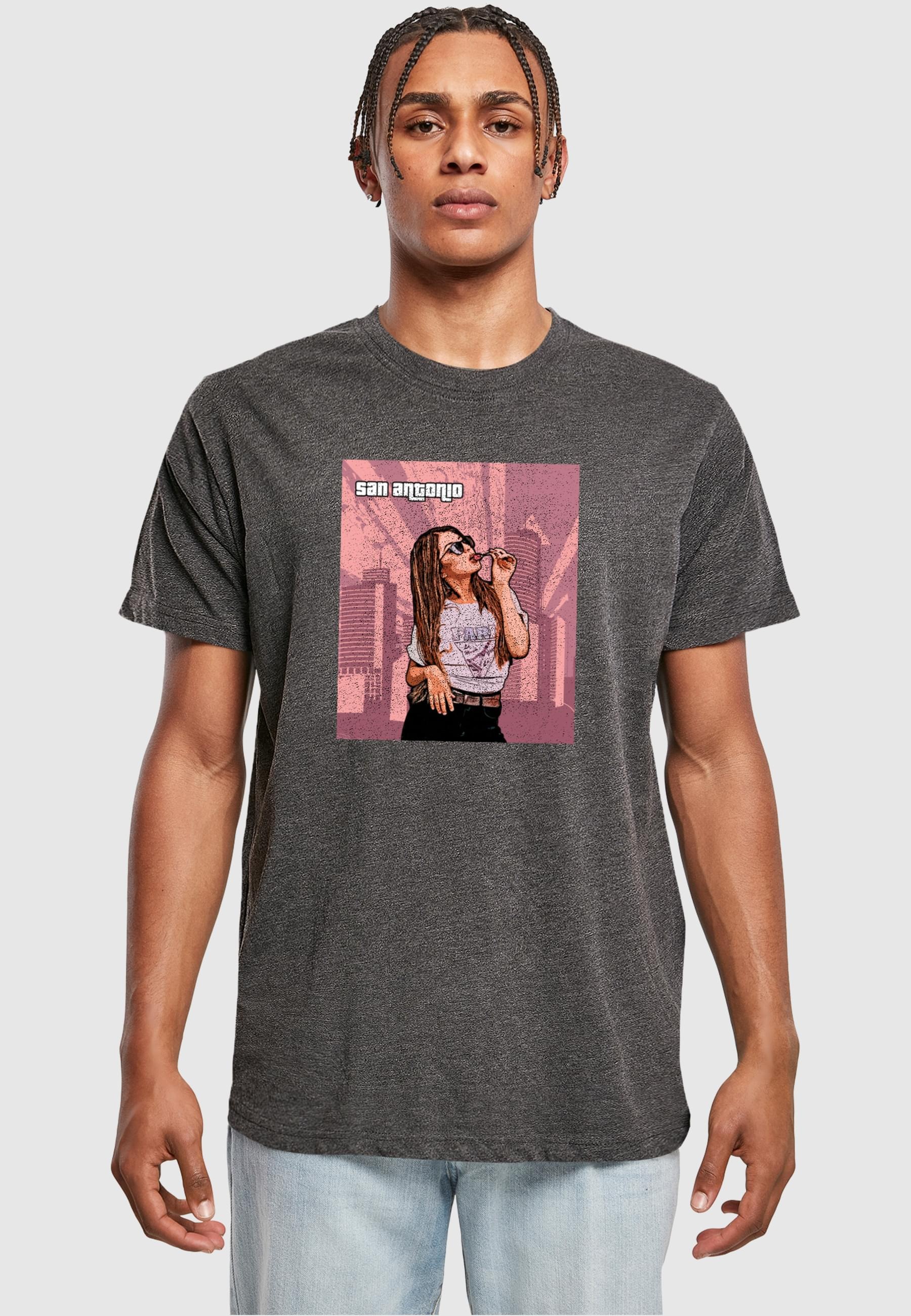 Merchcode T-Shirt »Merchcode Herren Grand - San Antonio T-Shirt Round Neck«, (1 tlg.)
