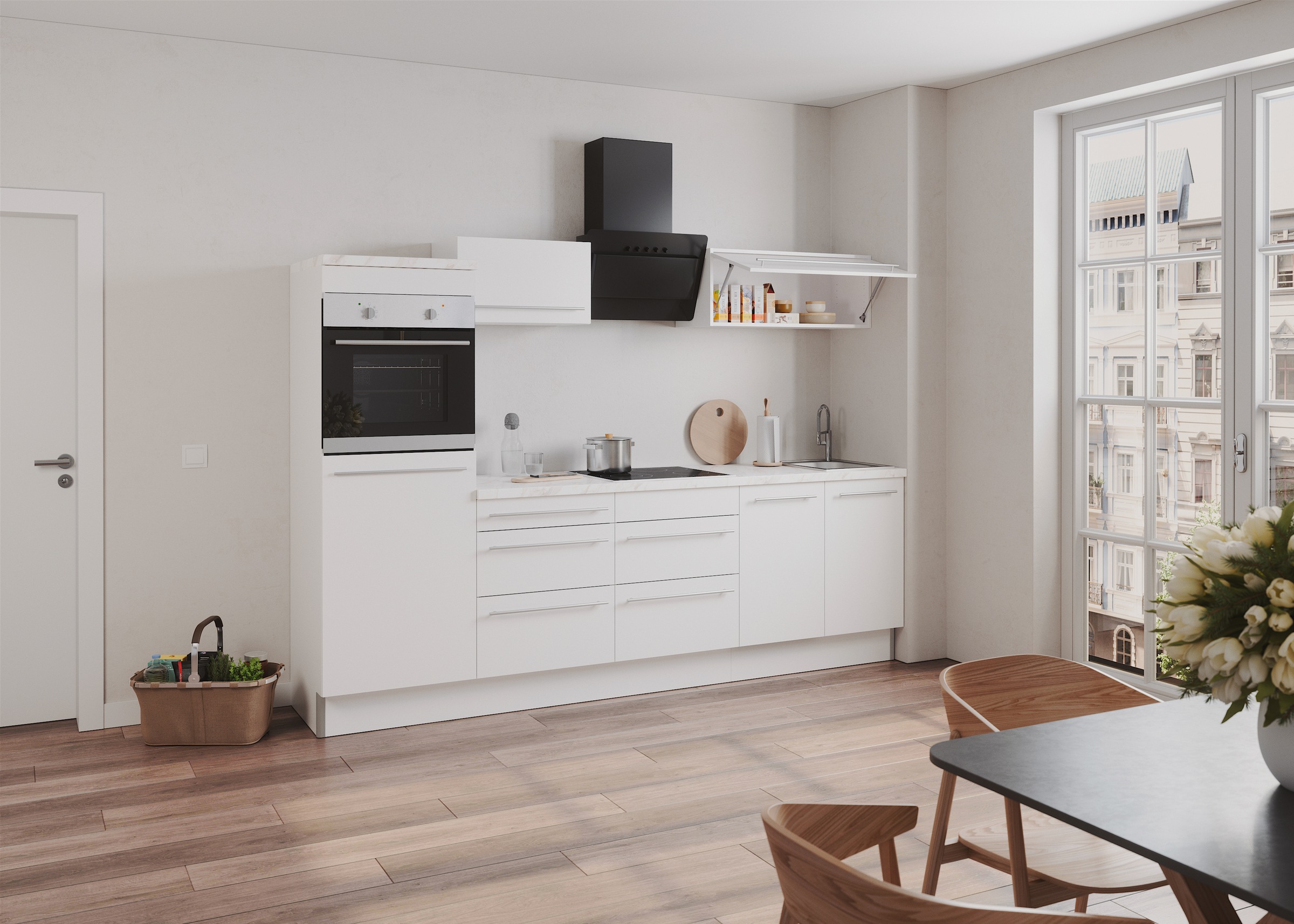 KOCHSTATION Küche "KS-Bern2", Breite 270 cm, wahlweise mit E-Geräten, Seite günstig online kaufen