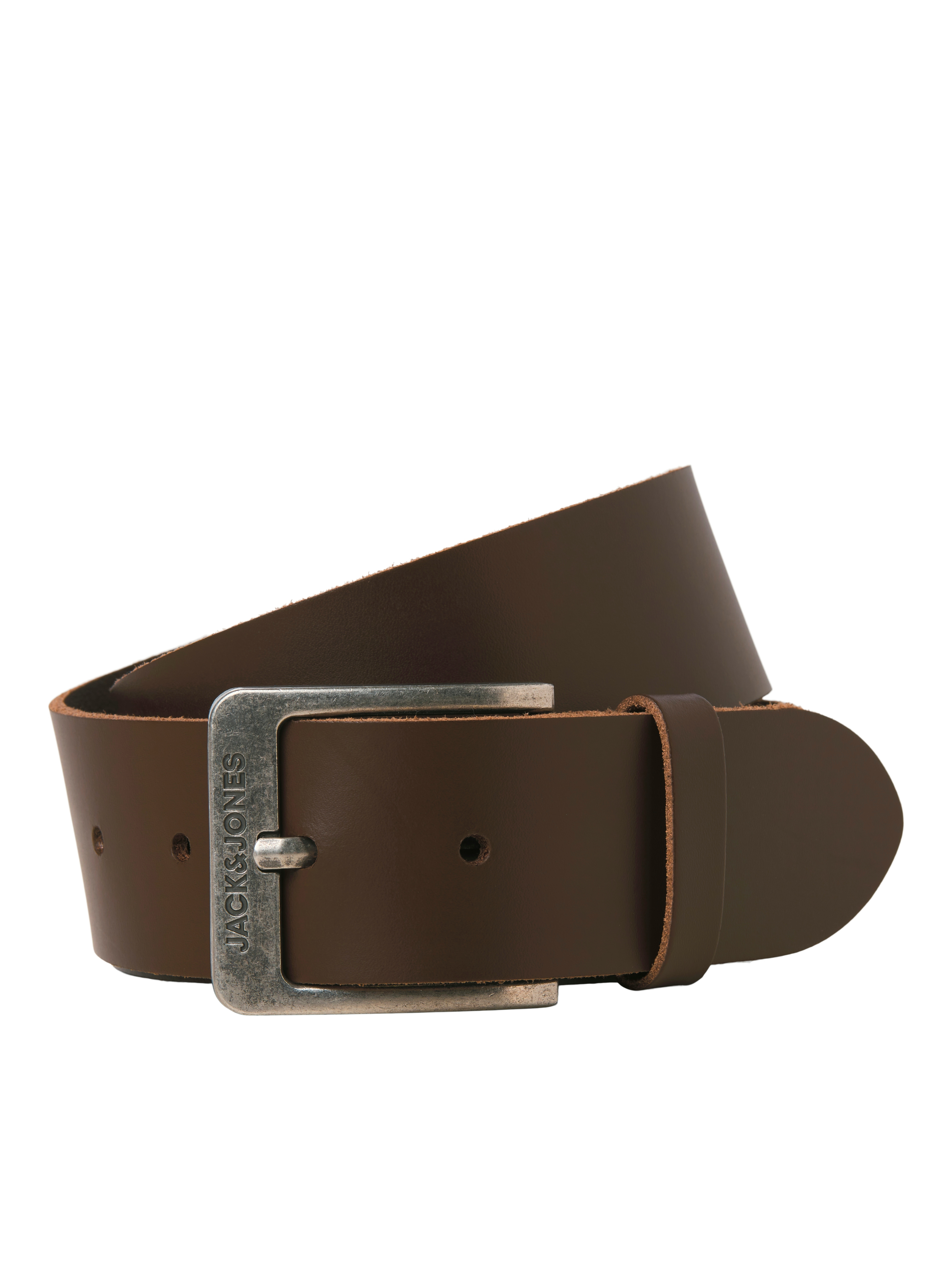 Jack & Jones 1100000002199 "JACBRAGA LEATHER BELT SN" mit silberner Schließe