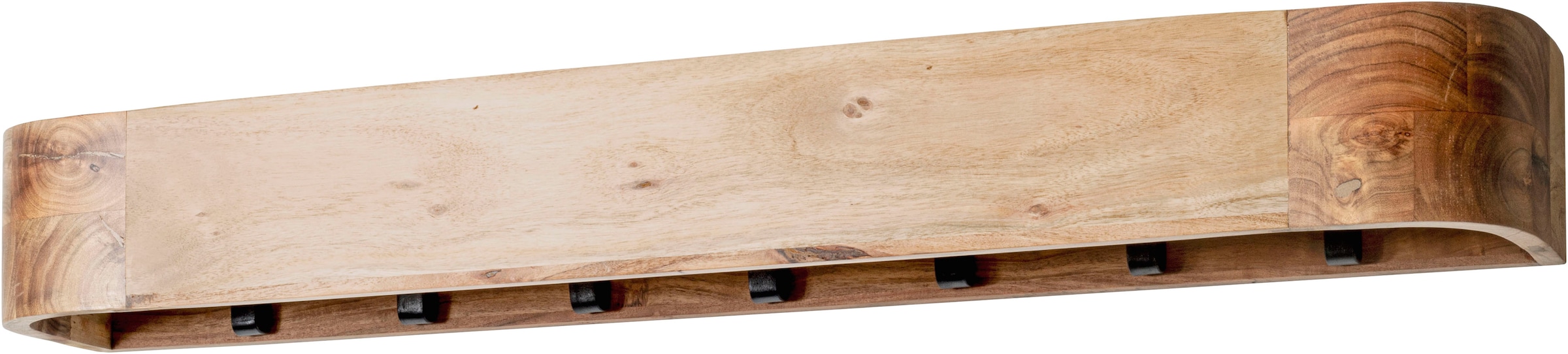 HAKU Wandgarderobe »Wandgarderobe« 1 Stk. tlg. rechteckig - aus Massivholz Braun - B/T/H 100/20/13 cm