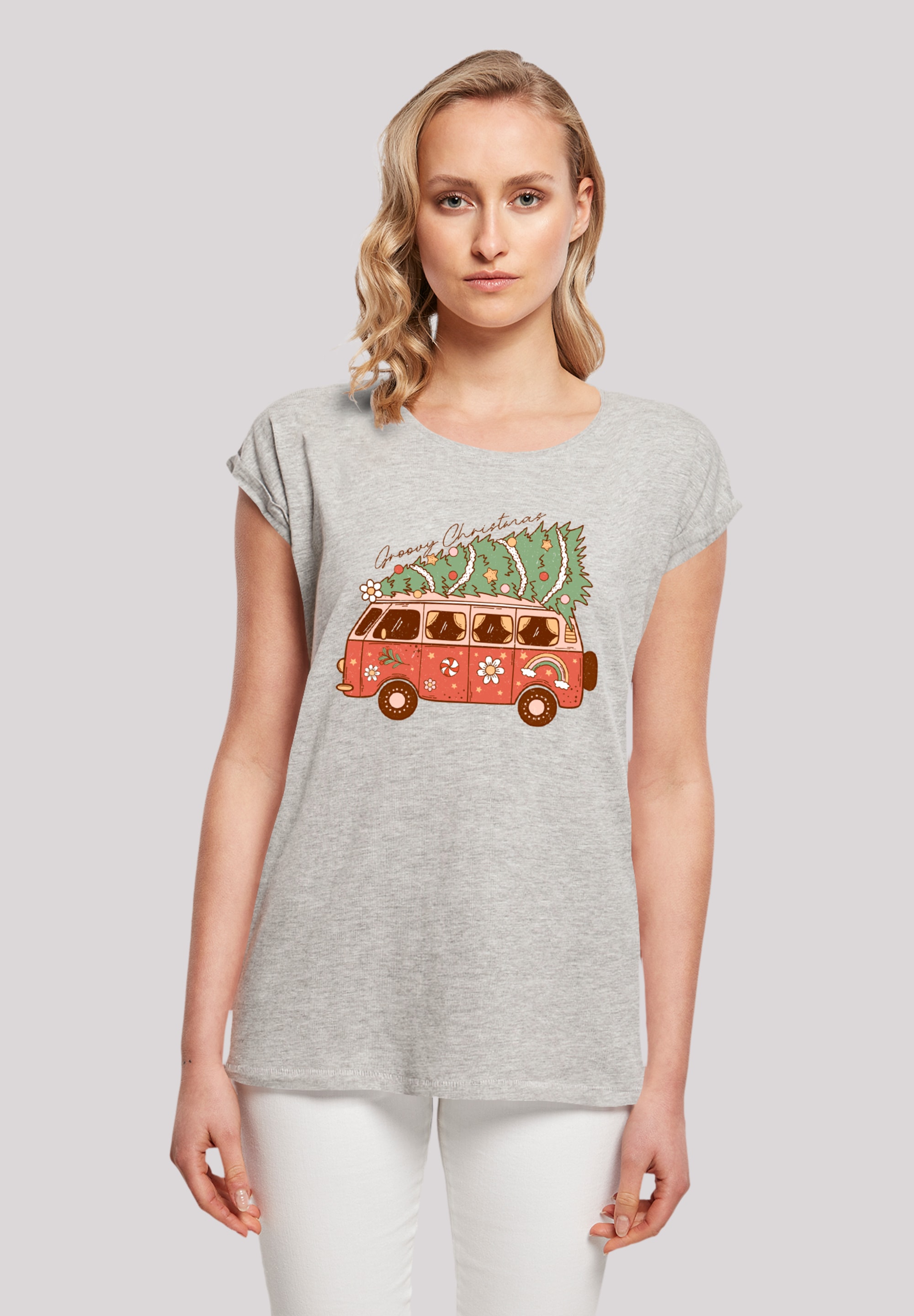 T-Shirt »Groovy Weihnachten Camper Van«, Premium Qualität, Weihnachts-Kollection