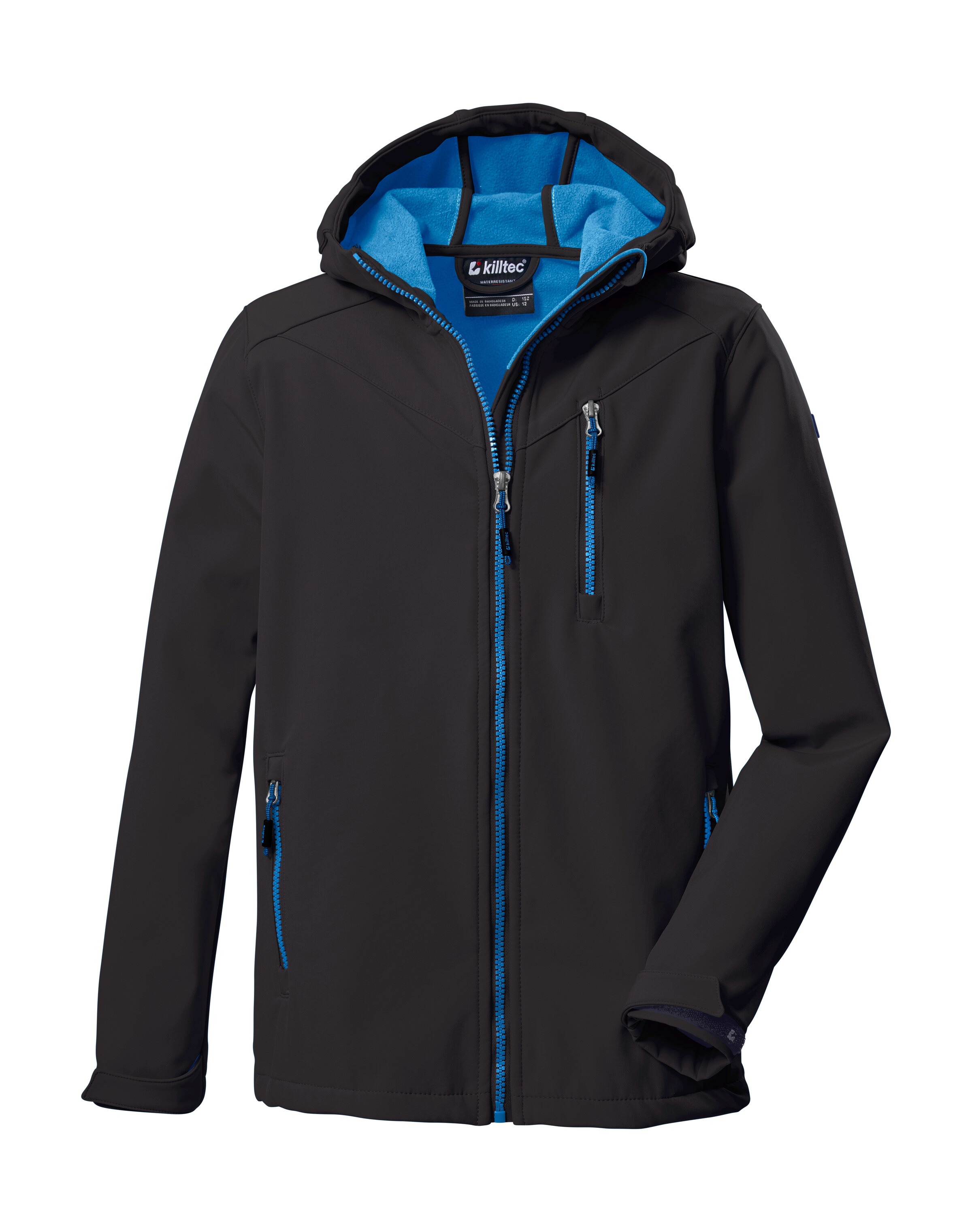 Killtec Softshelljacke »Boys Softshelljacke«, Wasserabweisende Softshelljacke mit Kapuze, Fleece und PFAs-frei