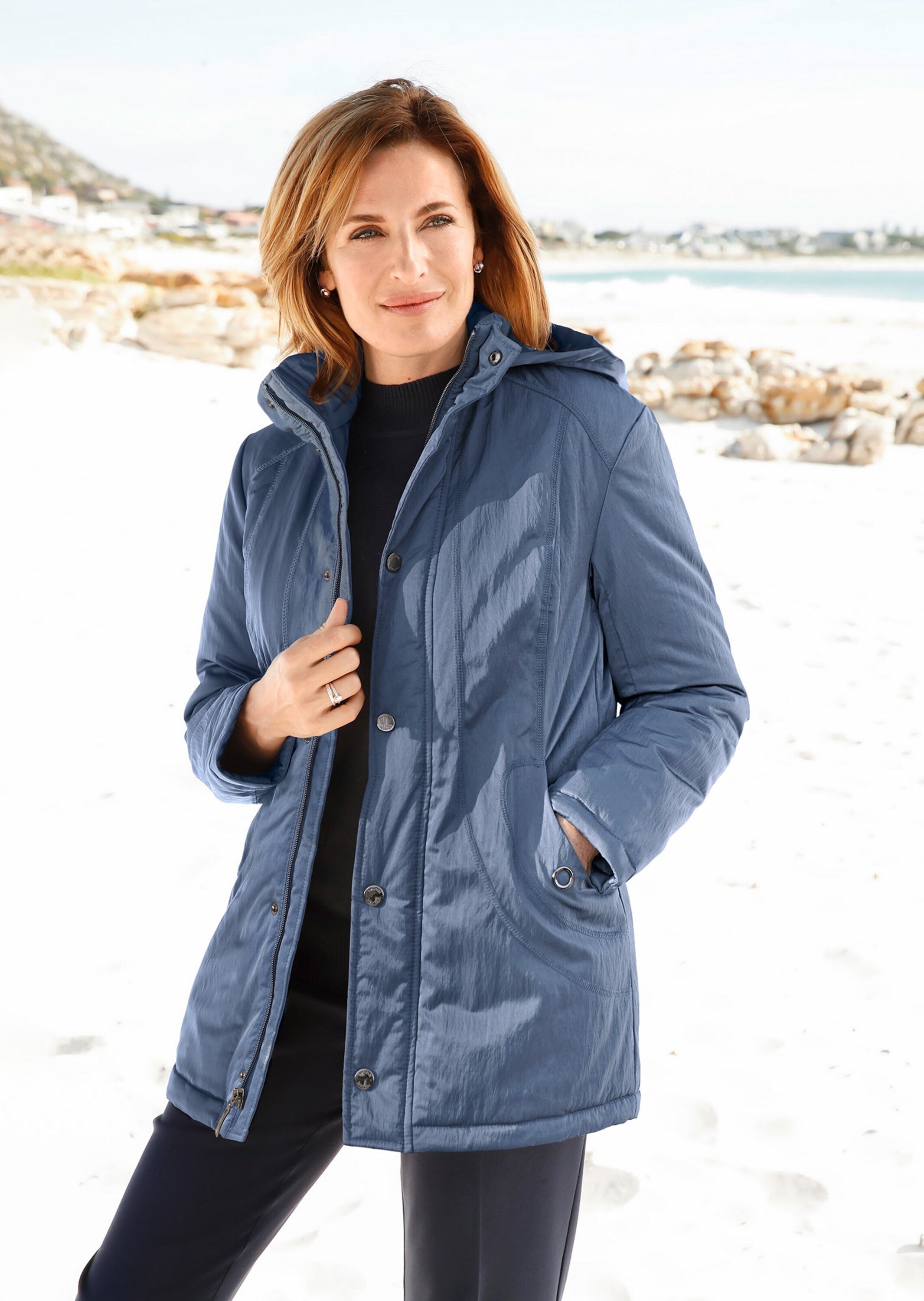 GOLDNER Winterjacke "Jacke mit Kapuze in dezenter Crashstruktur" Warmes Ste günstig online kaufen