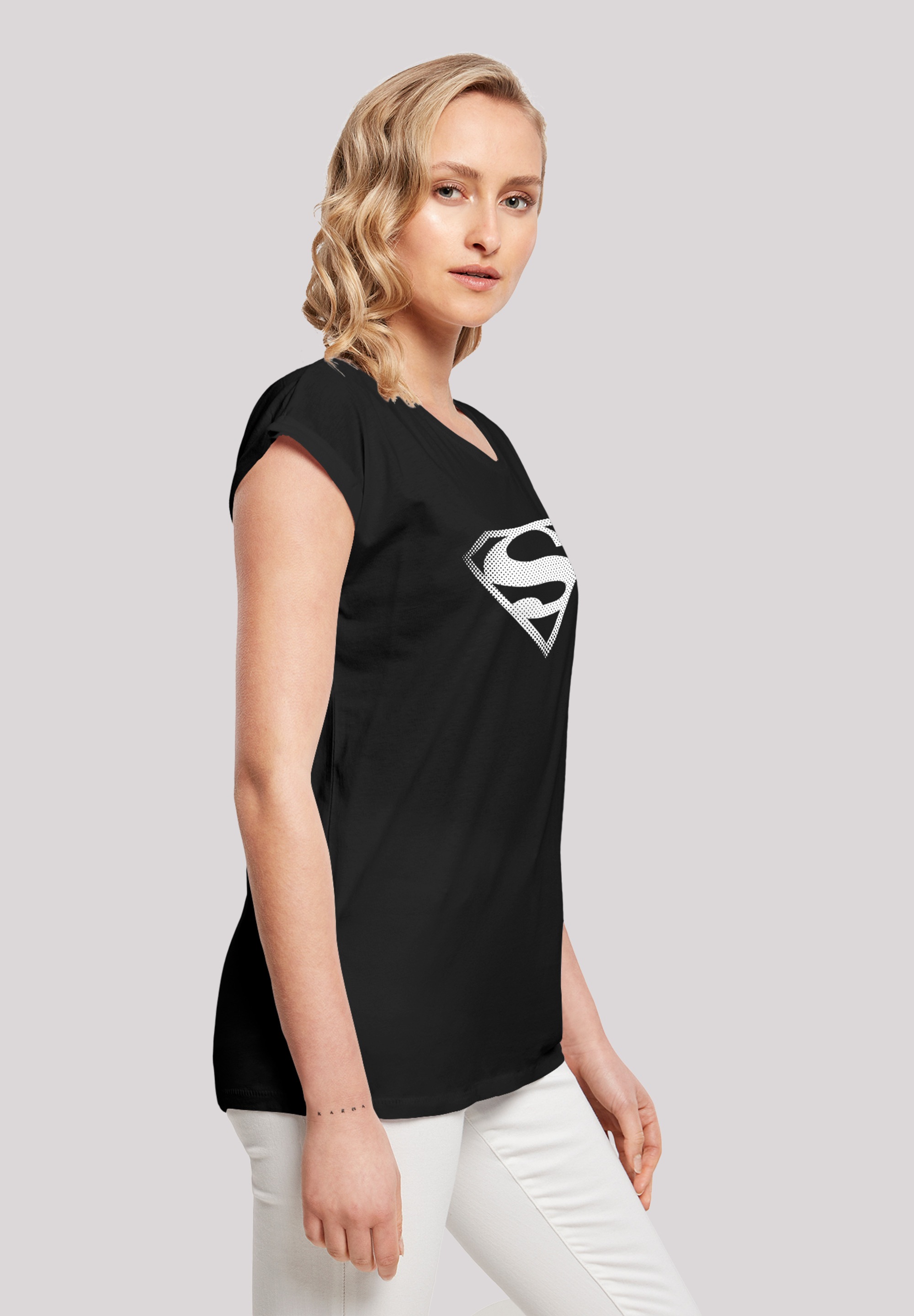 F4NT4STIC T-Shirt »DC Comics Superman Spot Logo«, Damen,Premium Merch,Regular-Fit,Kurze Ärmel,Bedruckt