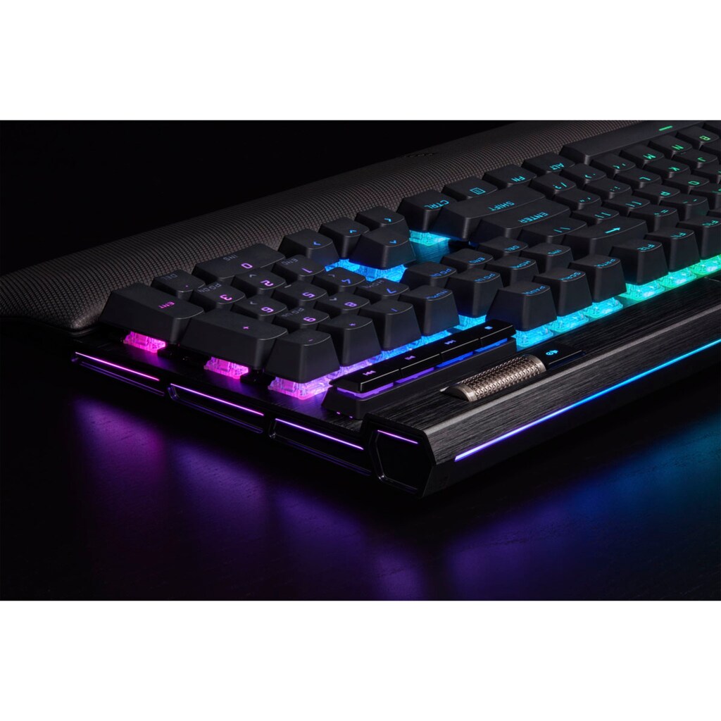 Corsair Gaming-Tastatur »Corsair K100 RGB«, (Handgelenkauflage-Multimedia-Tasten-programmierbare G-Tasten)