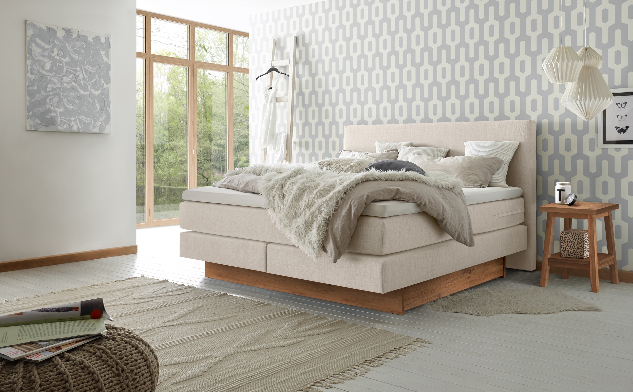 HASENA Boxspringbett "Denver", mit zwei Bettkästen inklusive gedämpftem Sel günstig online kaufen