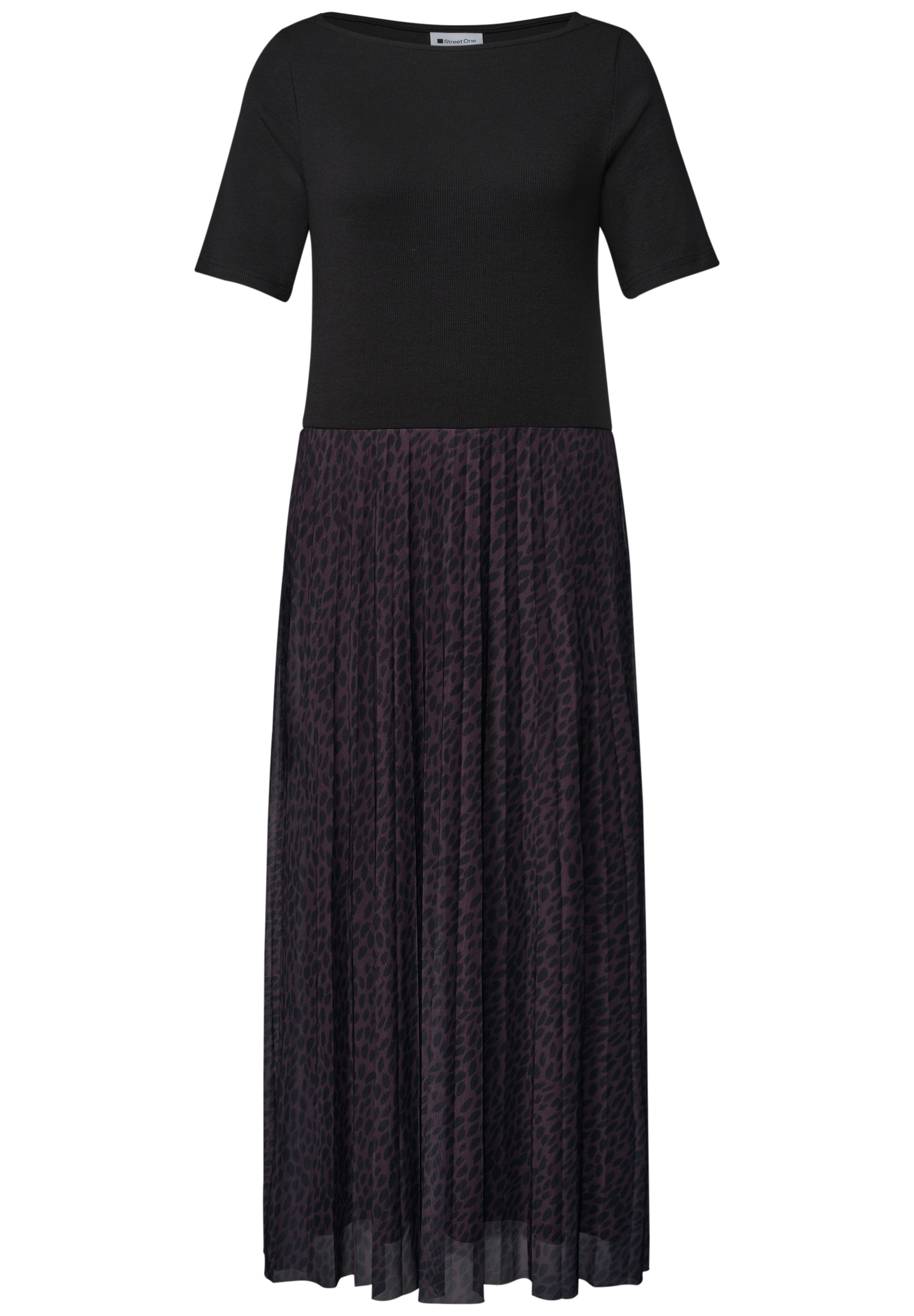STREET ONE Maxikleid Ohne Taschen mit plissiertem Rockteil