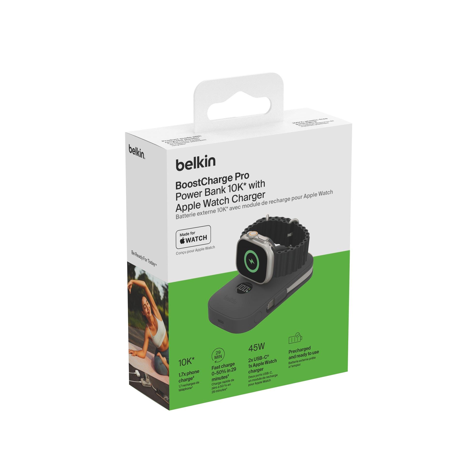 Belkin Powerbank »BoostCharge Pro mit Apple Watch-Ladegerät 10K« Belkin Powerbank mit 10.000mAh für Apple Watch,Fast Charge