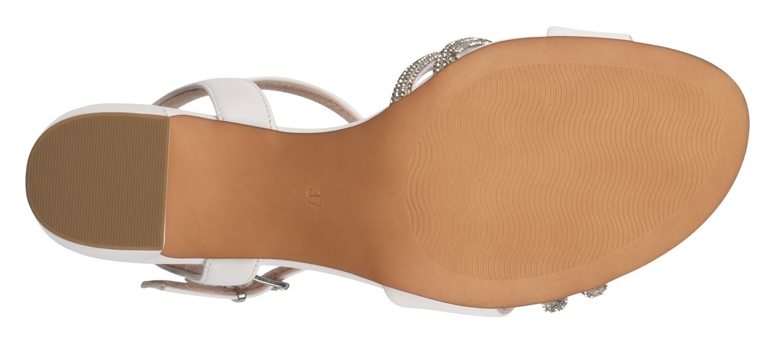 MARCO TOZZI by GMK Sandalette, Blockabsatz, Hochzeitsmode, Festtagsschuh, funkelnde Strasssteine