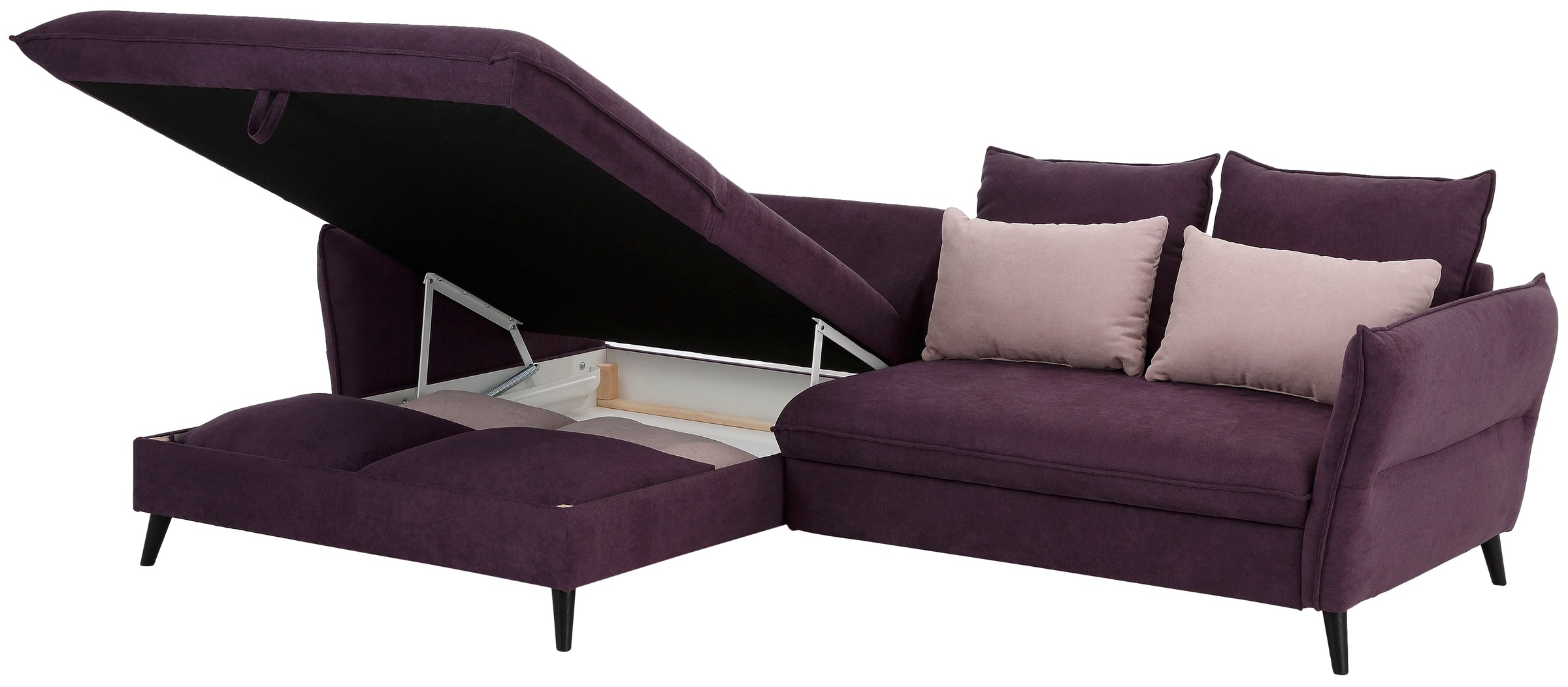 Home affaire Ecksofa »Tirano, L-Form«, wahlweise mit Bettfunktion und Bettkasten